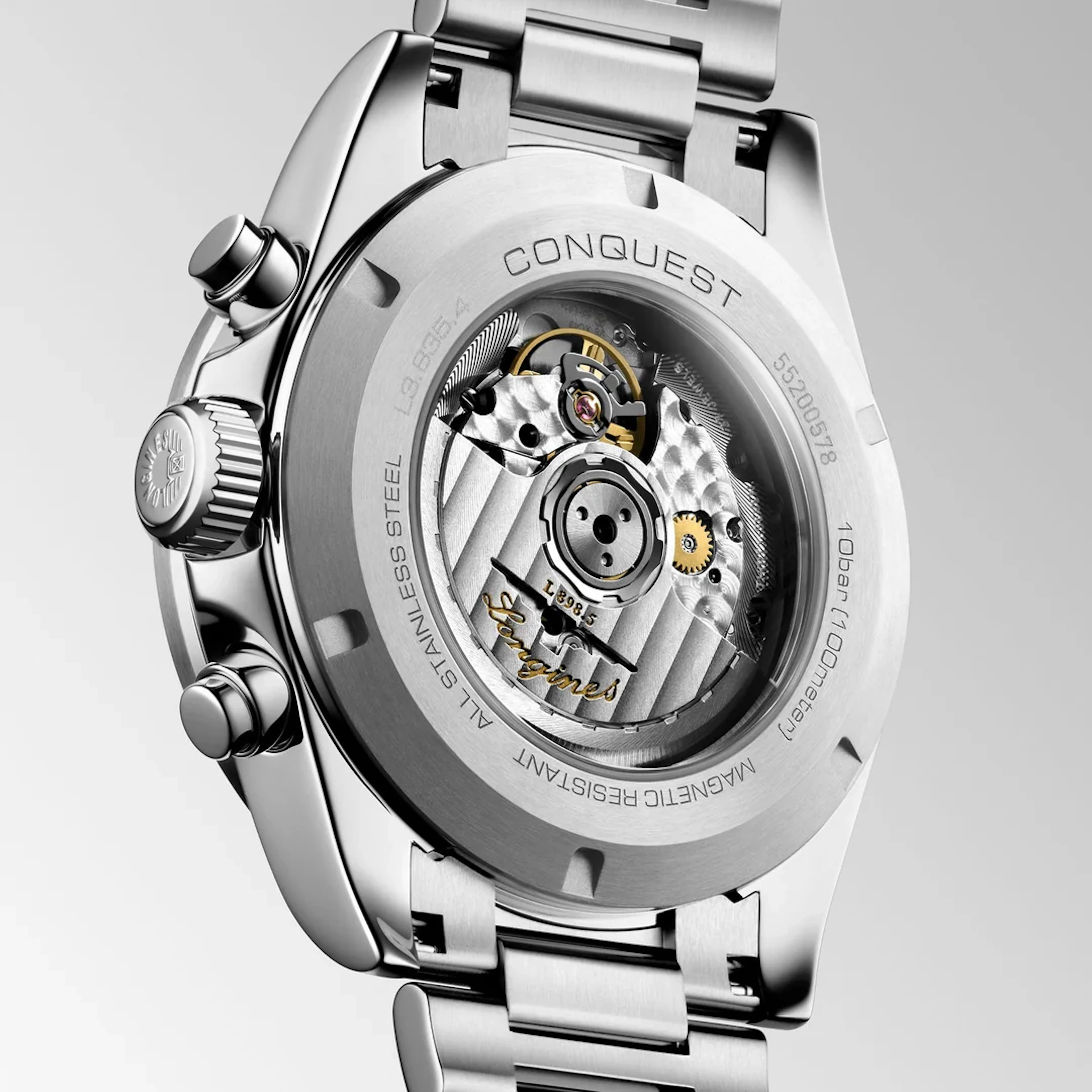 Longines Automatic Conquest Black dial Mens watch 42 L3.835.4.52.6