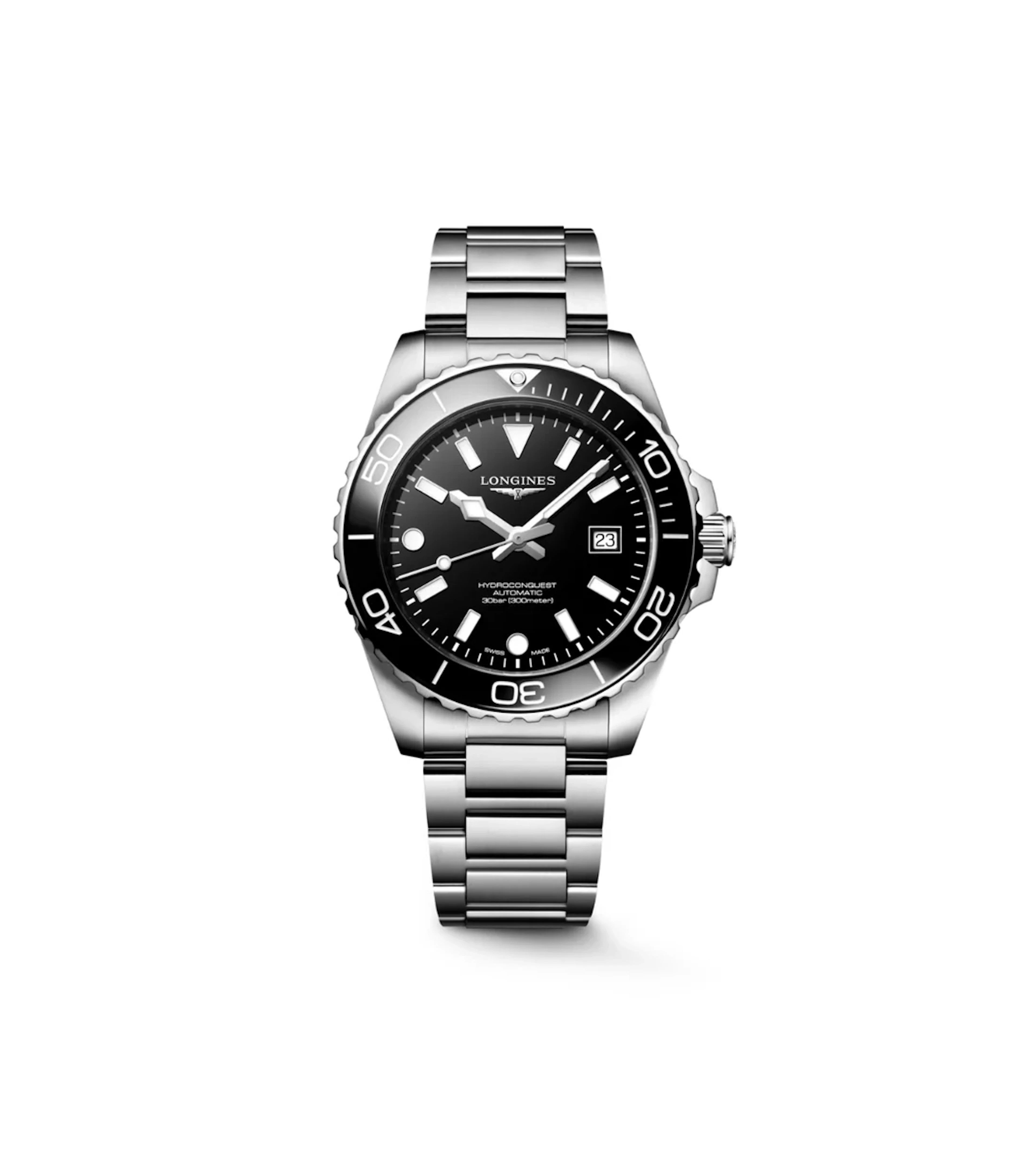 Longines Hydroconquest Black dial 42mm L3.788.4.56.6 Bracelet