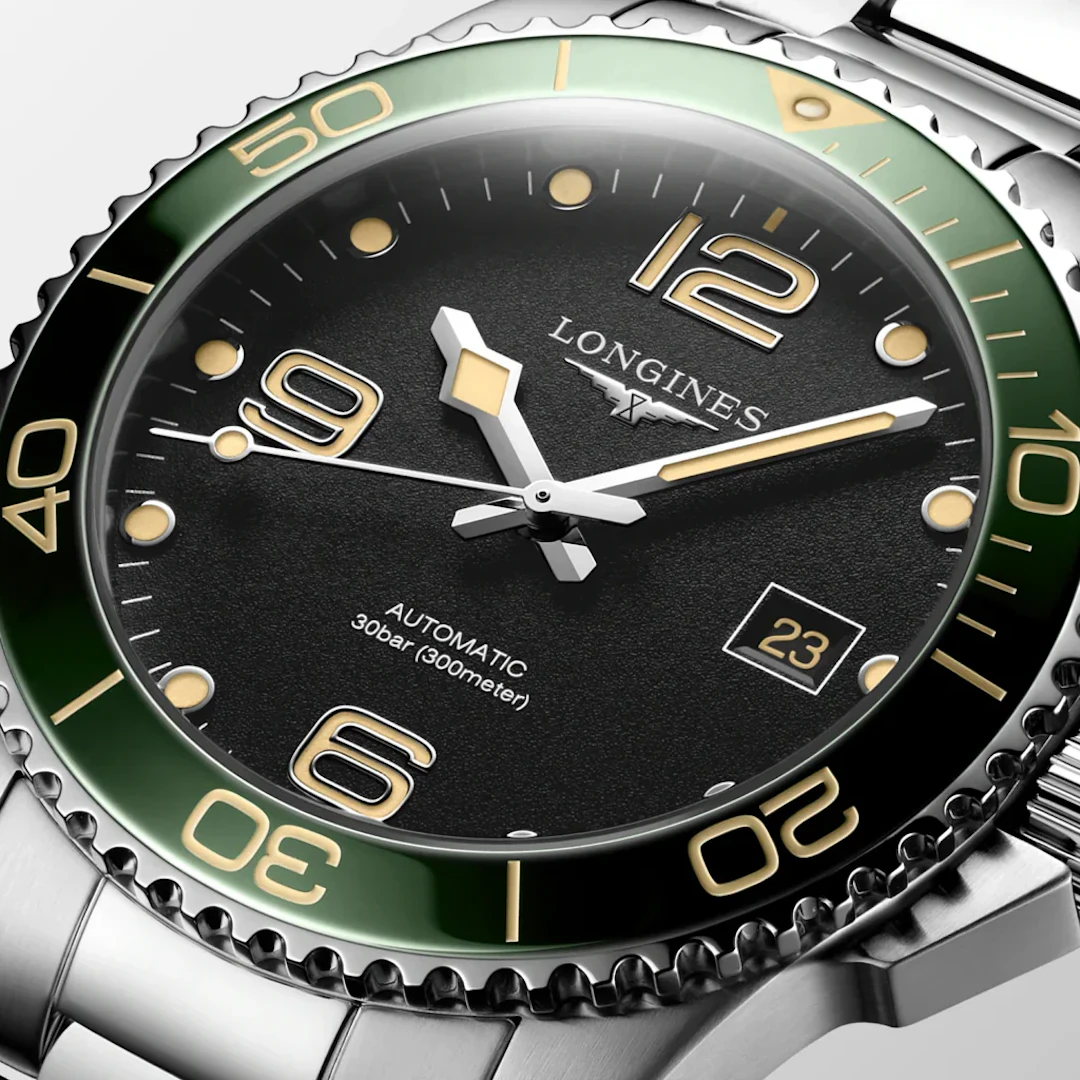 Longines Hydroconquest green dial bracelet 41mm L3.781.4.05.6
