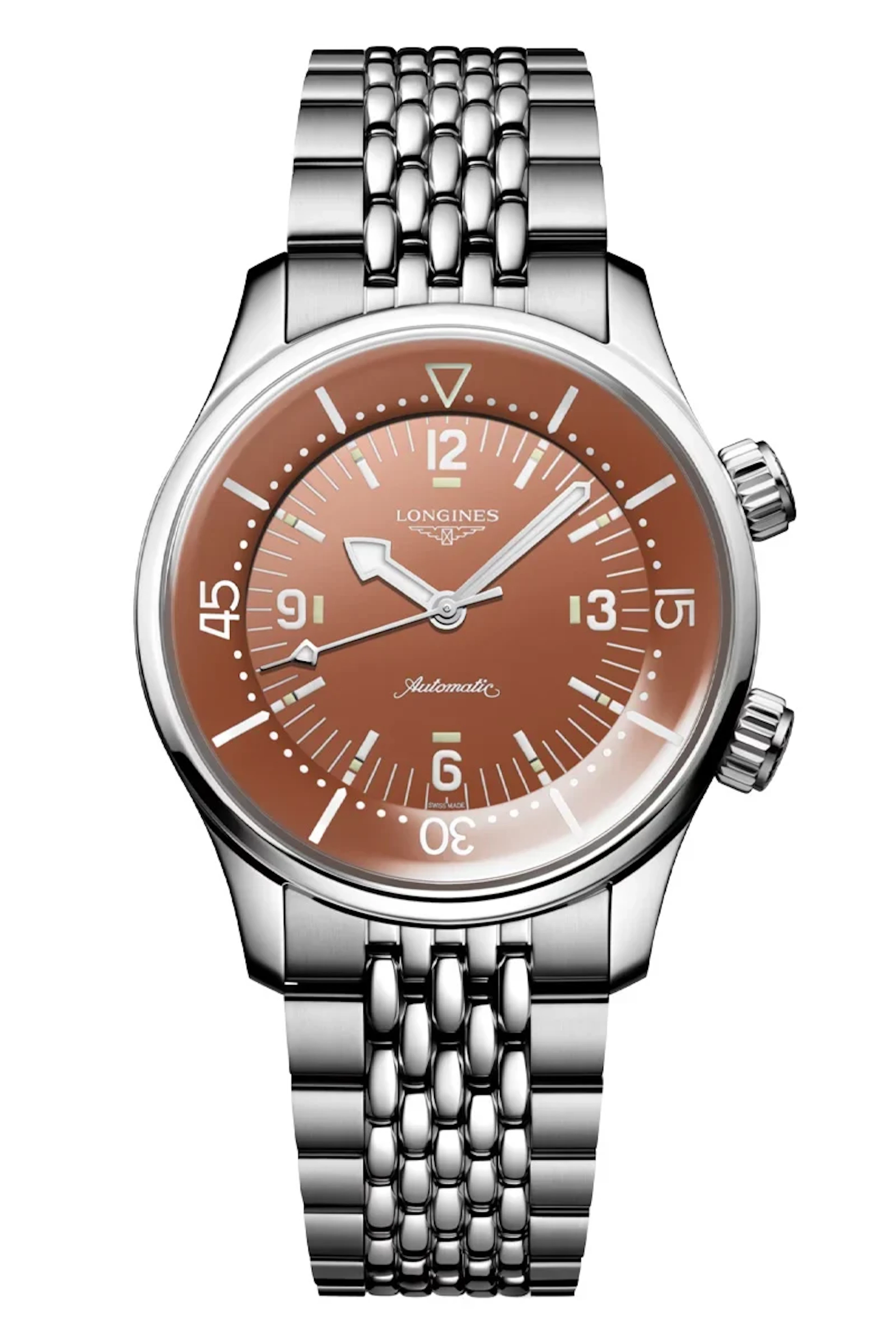 Longines Legend Diver Terracotta dial 39.00 mm L3.764.4.96.6 Jubilee Bracelet