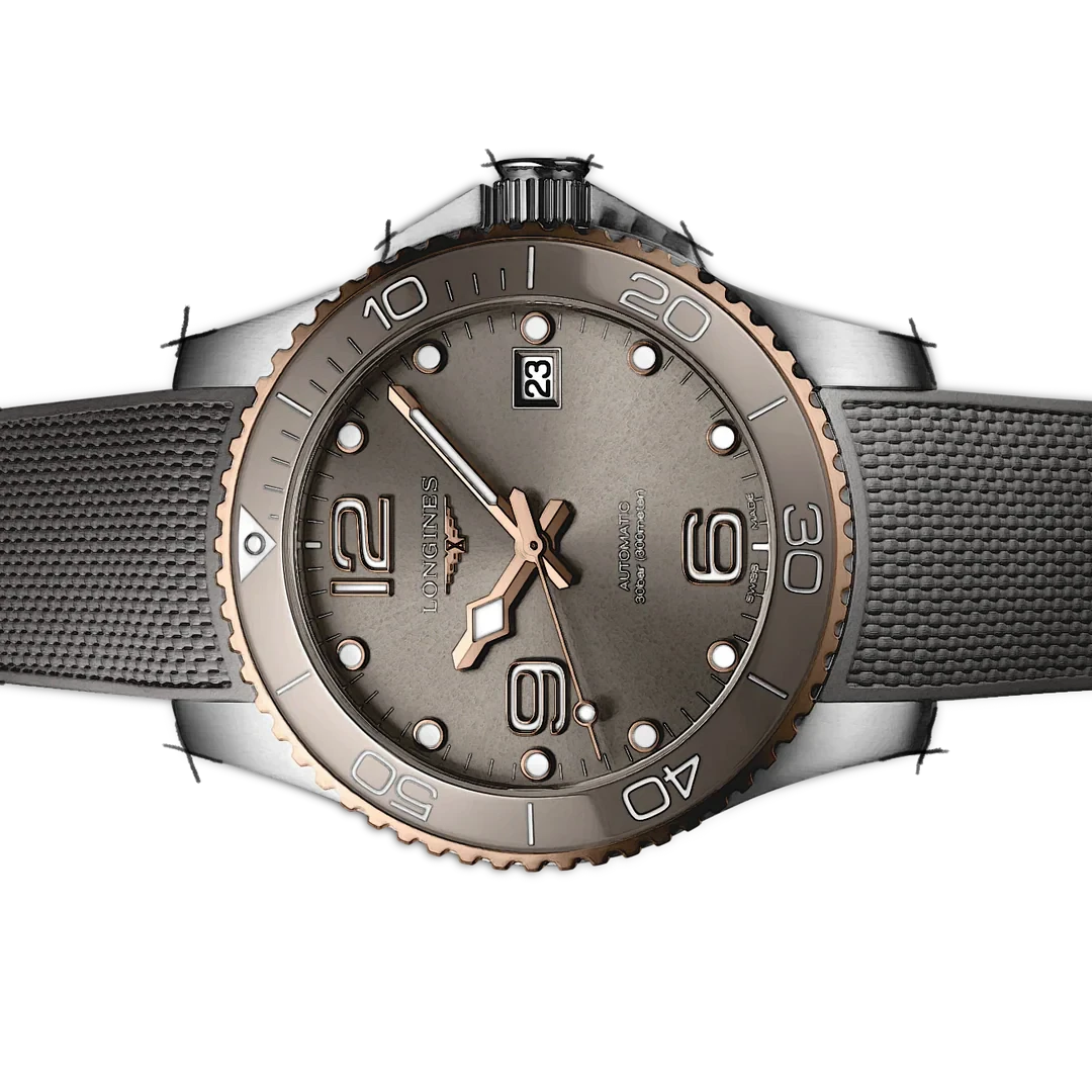 Longines HydroConquest Automatic Sunray Grey Mens Watch 39mm L3.780.3.78.9