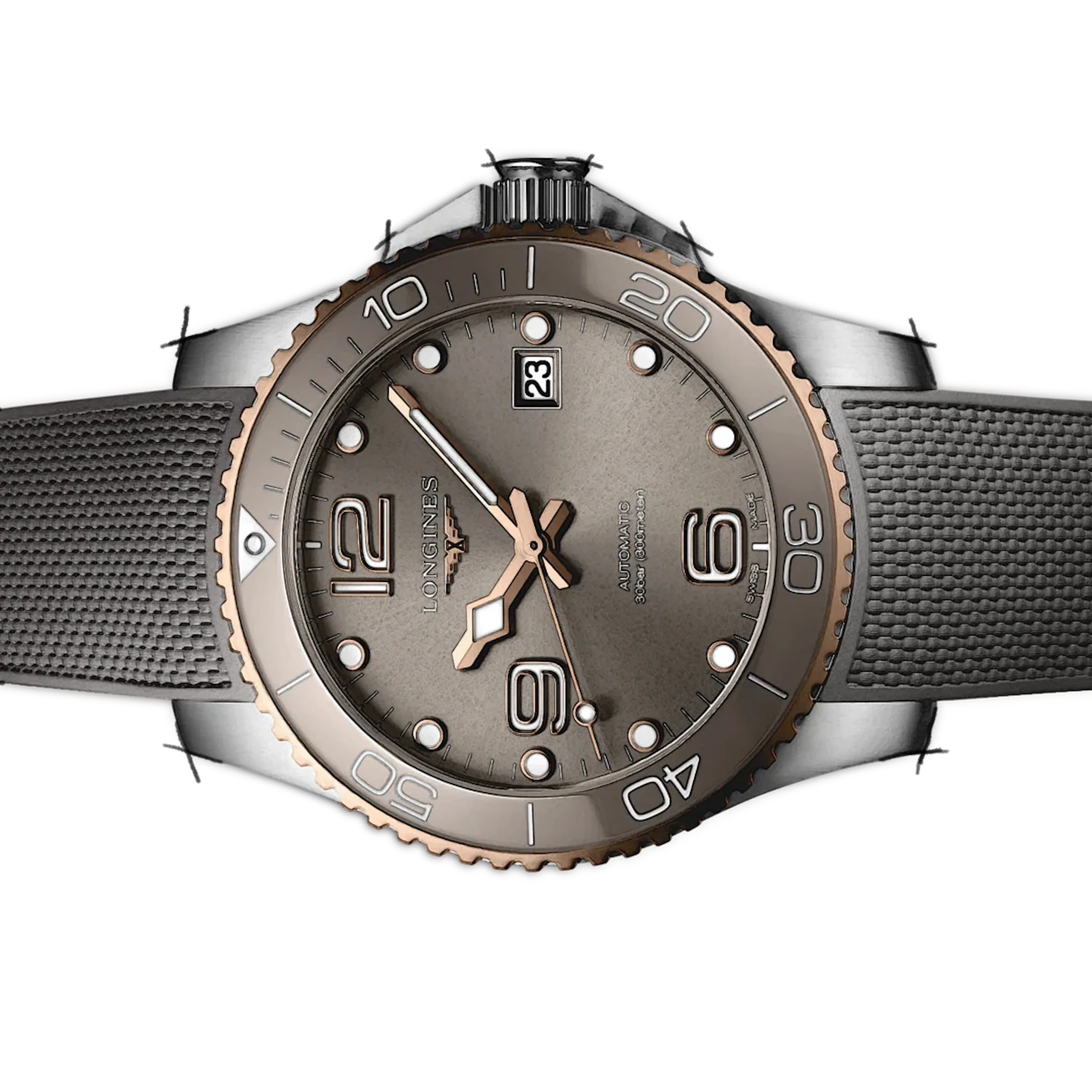 Longines HydroConquest Automatic Sunray Grey Mens Watch 39mm L3.780.3.78.9