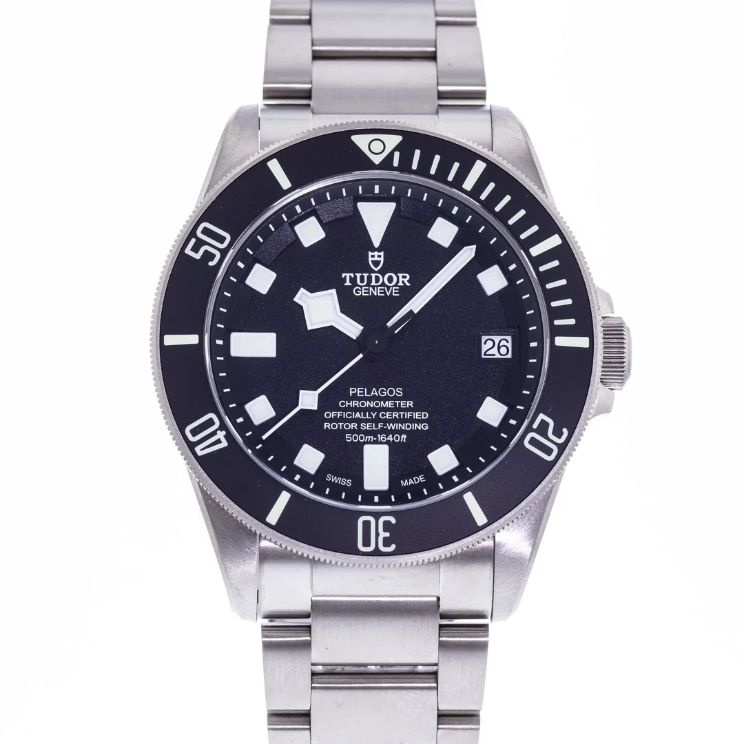 Tudor Pelagos Black Steel/Titanium Black dial Mens Watch 42 M25600TN-0001