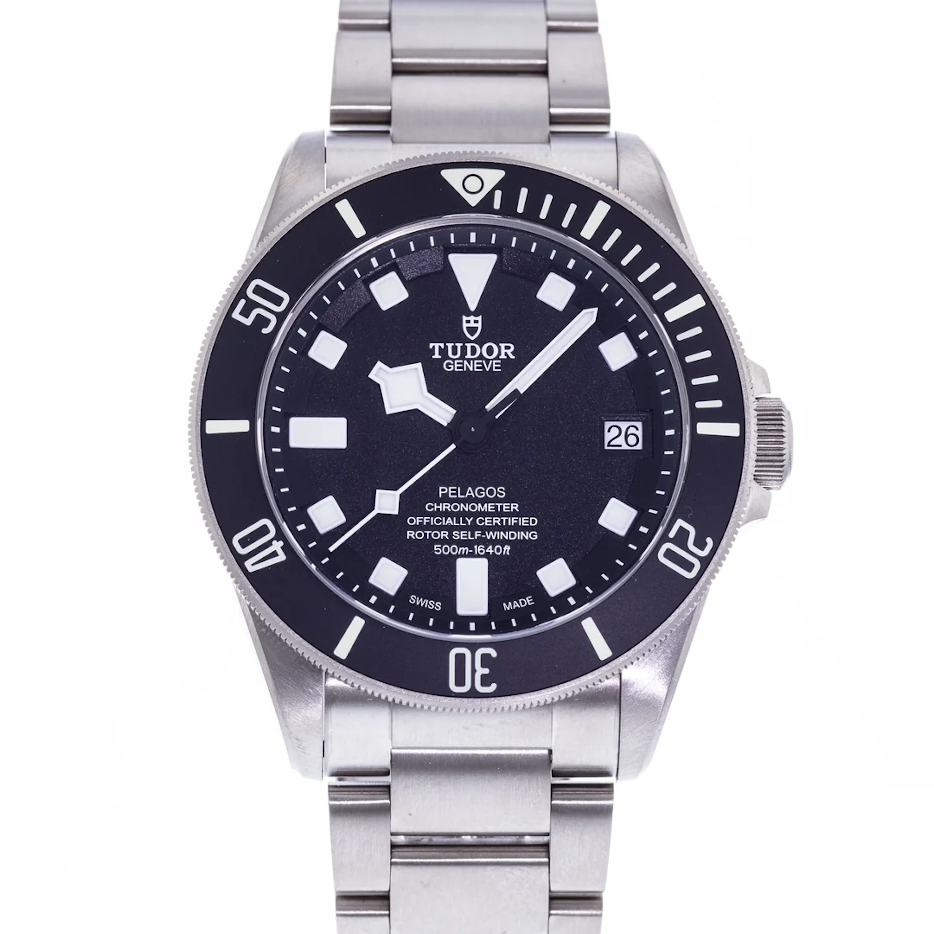 Tudor Pelagos Black Steel/Titanium Black dial Mens Watch 42 M25600TN-0001