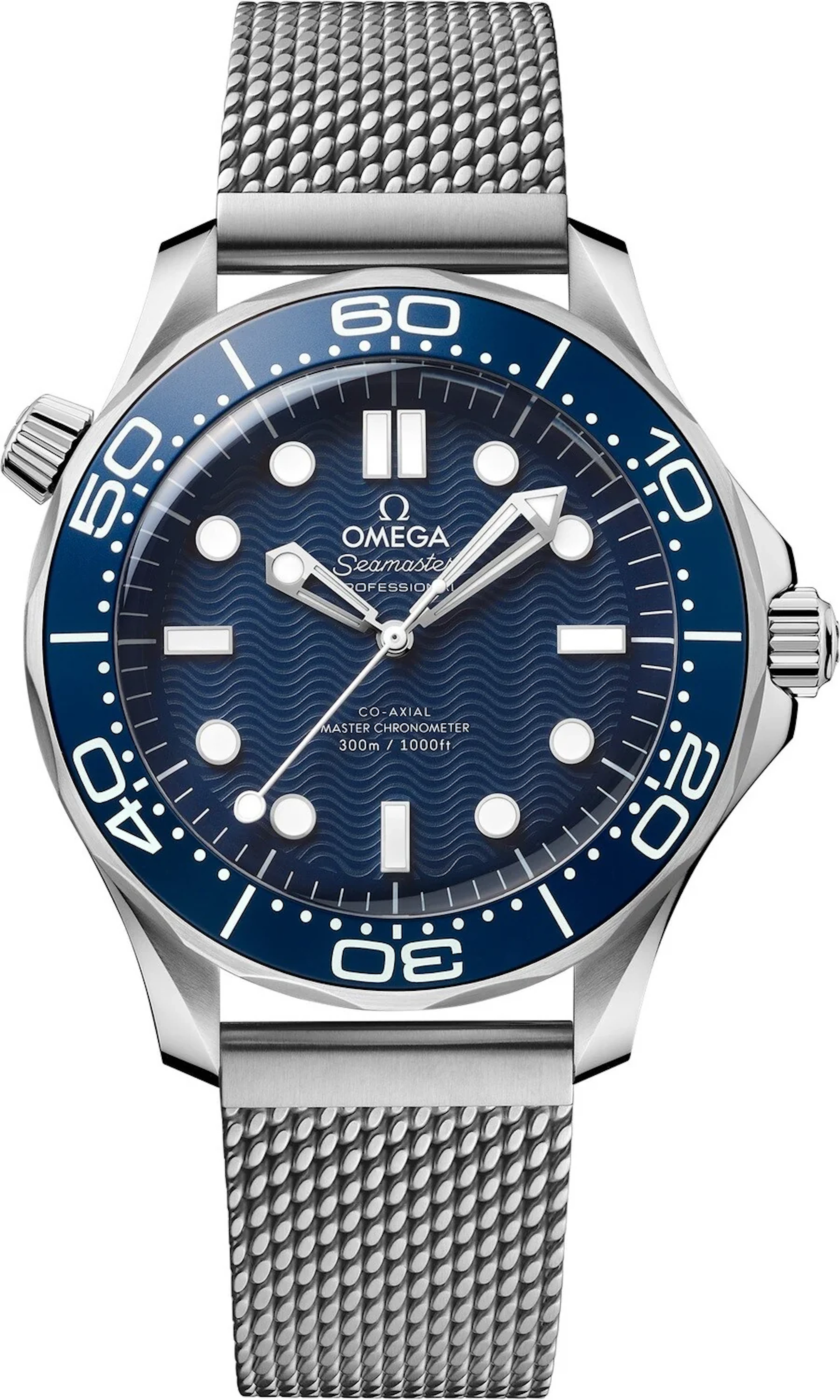 Omega Seamaster Bond 60th Anniversary Blue Mesh bracelet 42mm 210