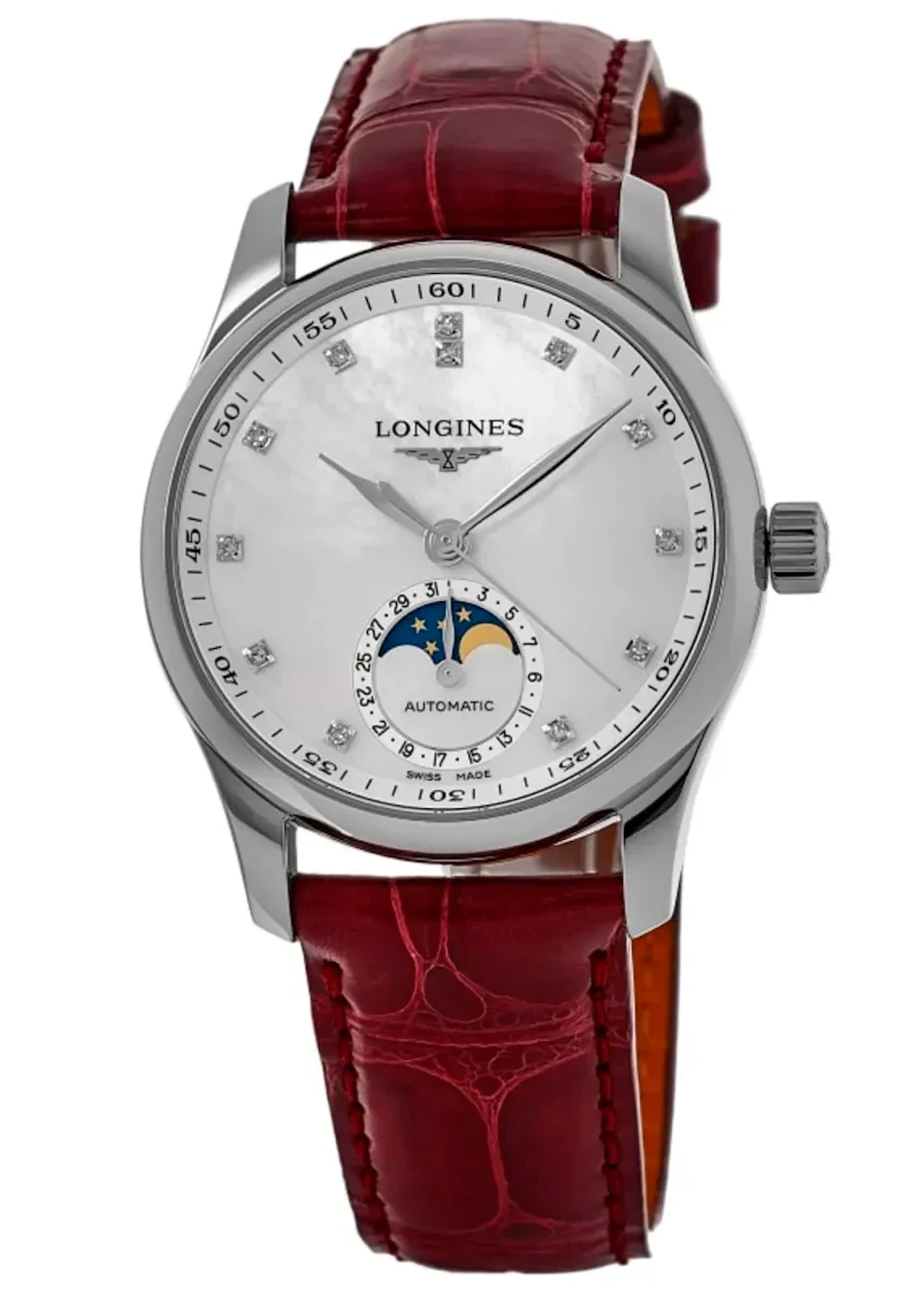 Longines Master Automatic Moonphase MOP dial 34mm L2.409.4.87.2