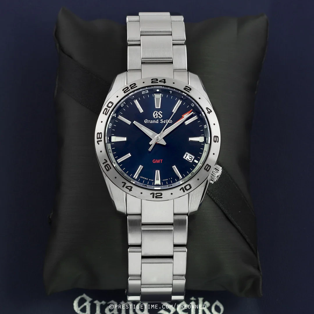 Grand Seiko Sport collection GMT Quartz Blue dial 39mm SBGN029 Bracelet