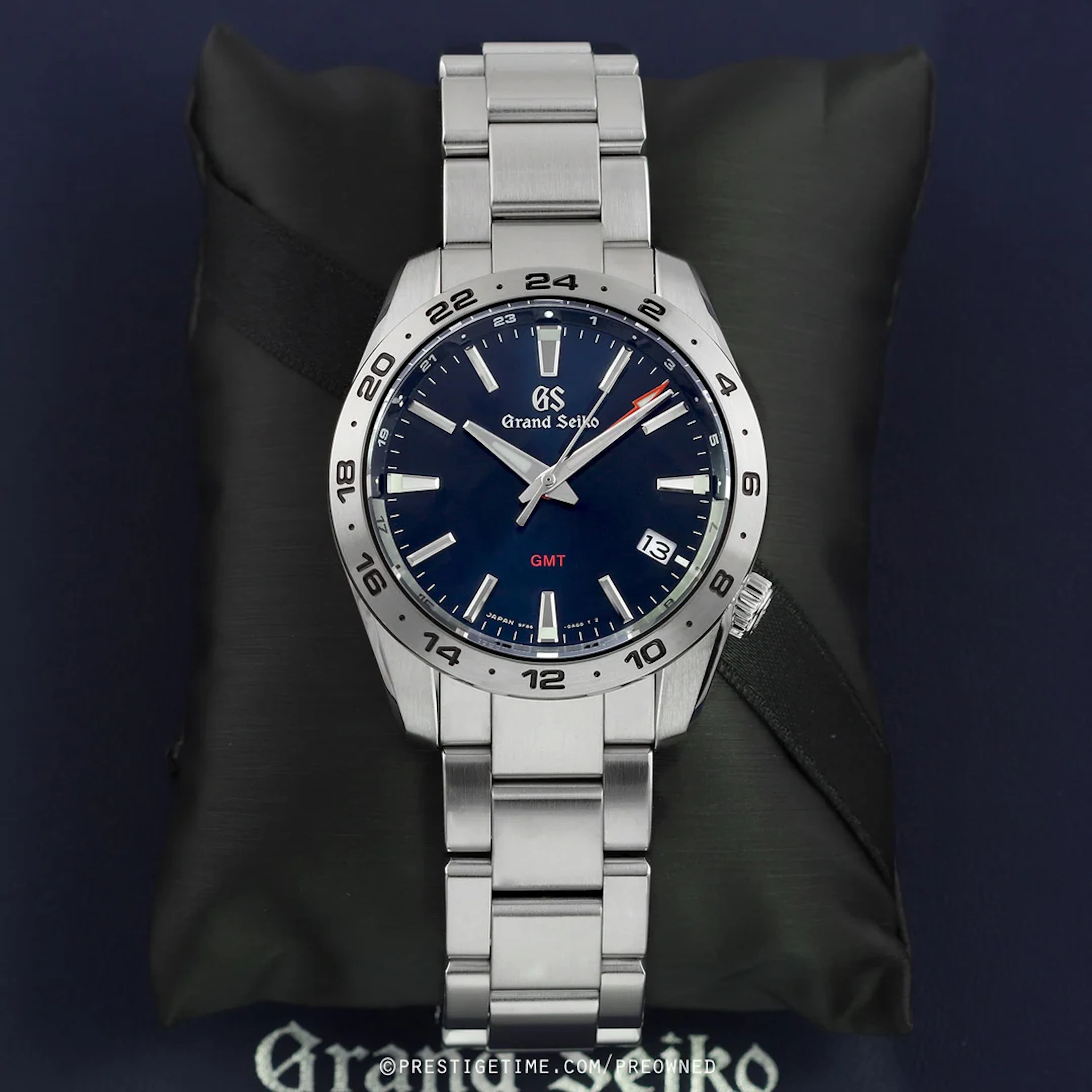 Grand Seiko Sport collection GMT Quartz Blue dial 39mm SBGN029 Bracelet