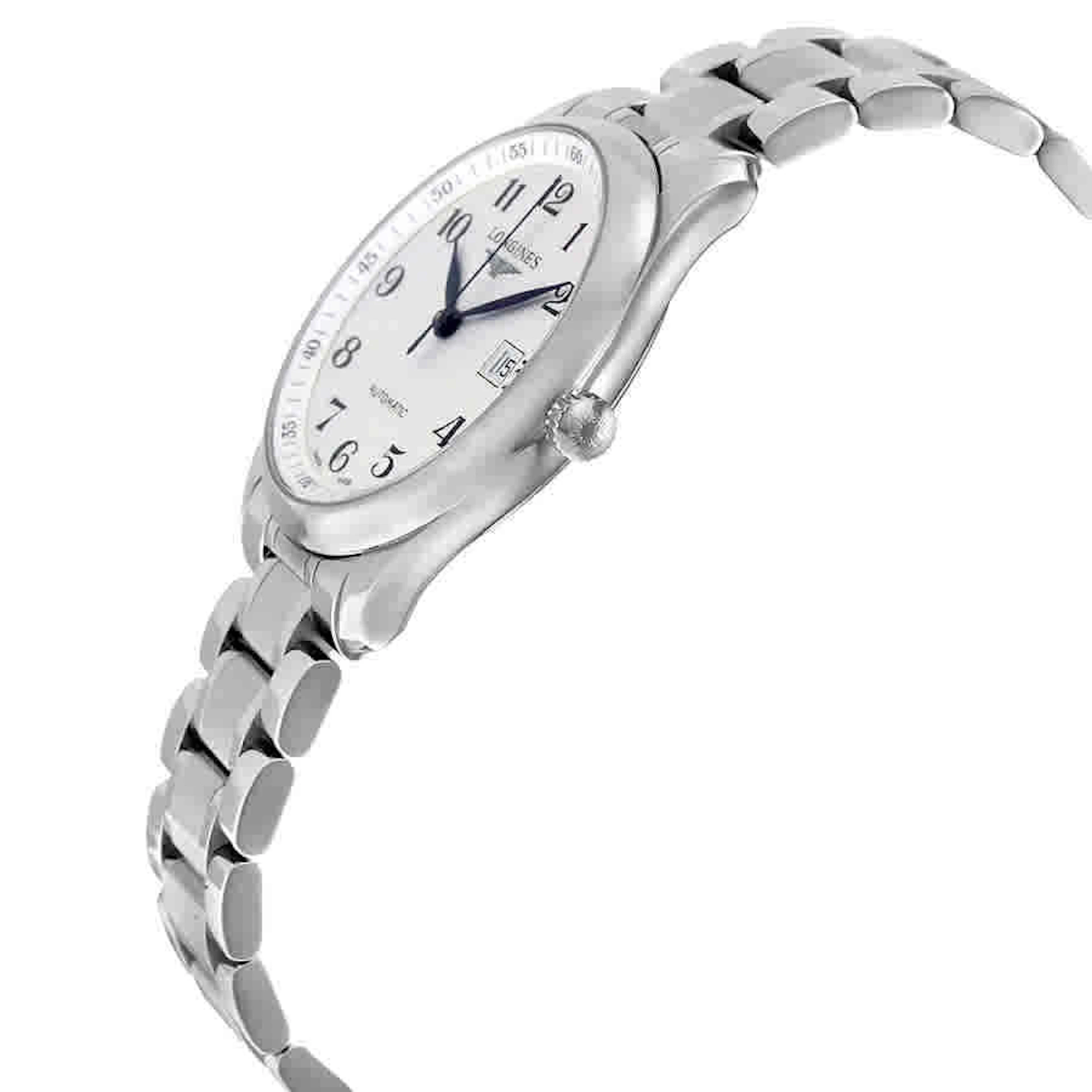 Longines White Automatic Master Stainless Silver dial Bracelet 40mm