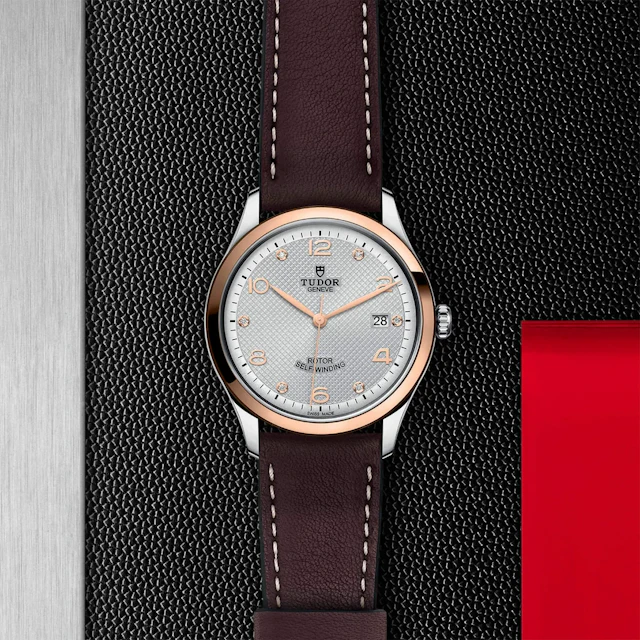 Tudor 1926 Silver dial gold and steel with diamonds 39mm M91551-0006