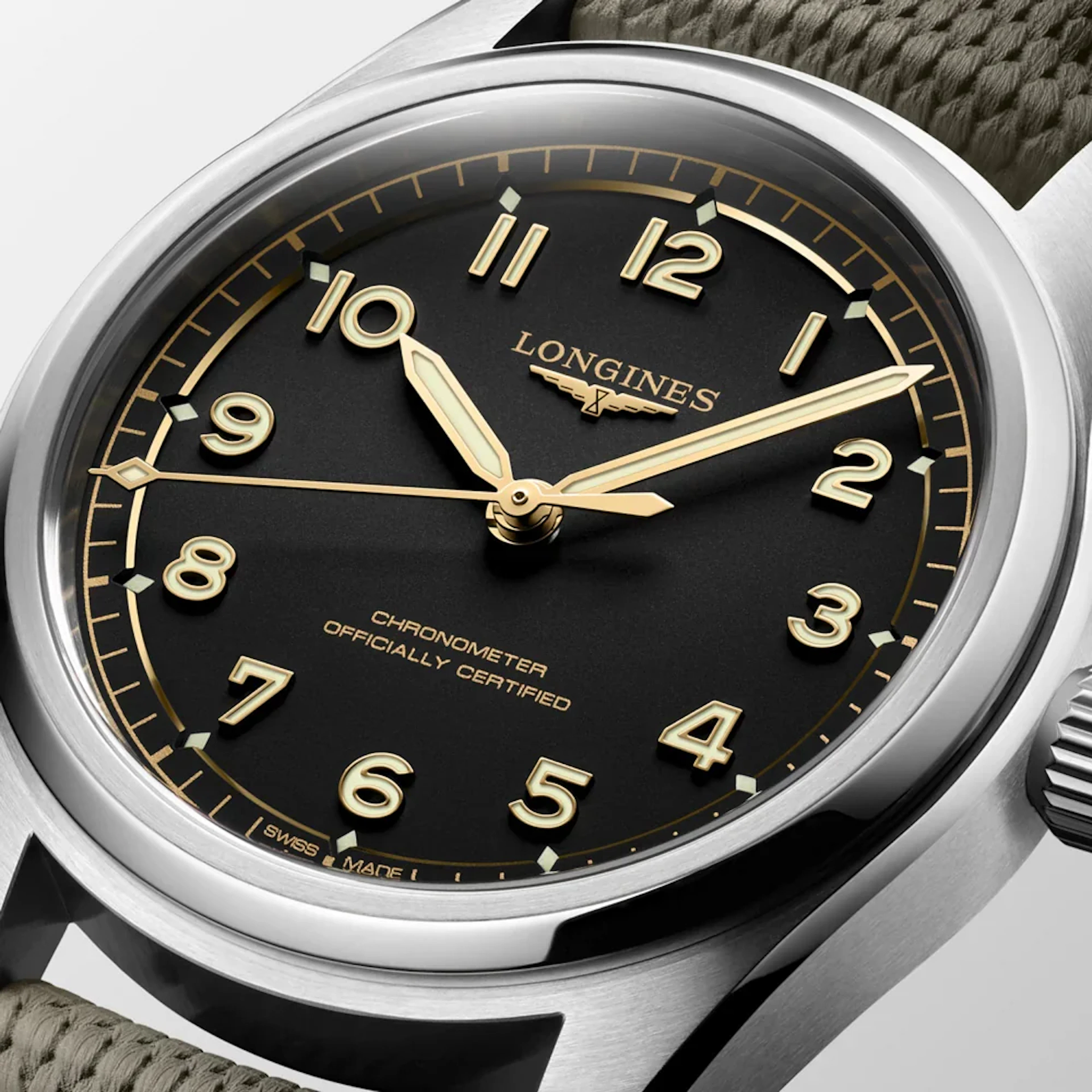 Longines Spirit Pilot Longines black dial 39mm L3.809.4.53.9