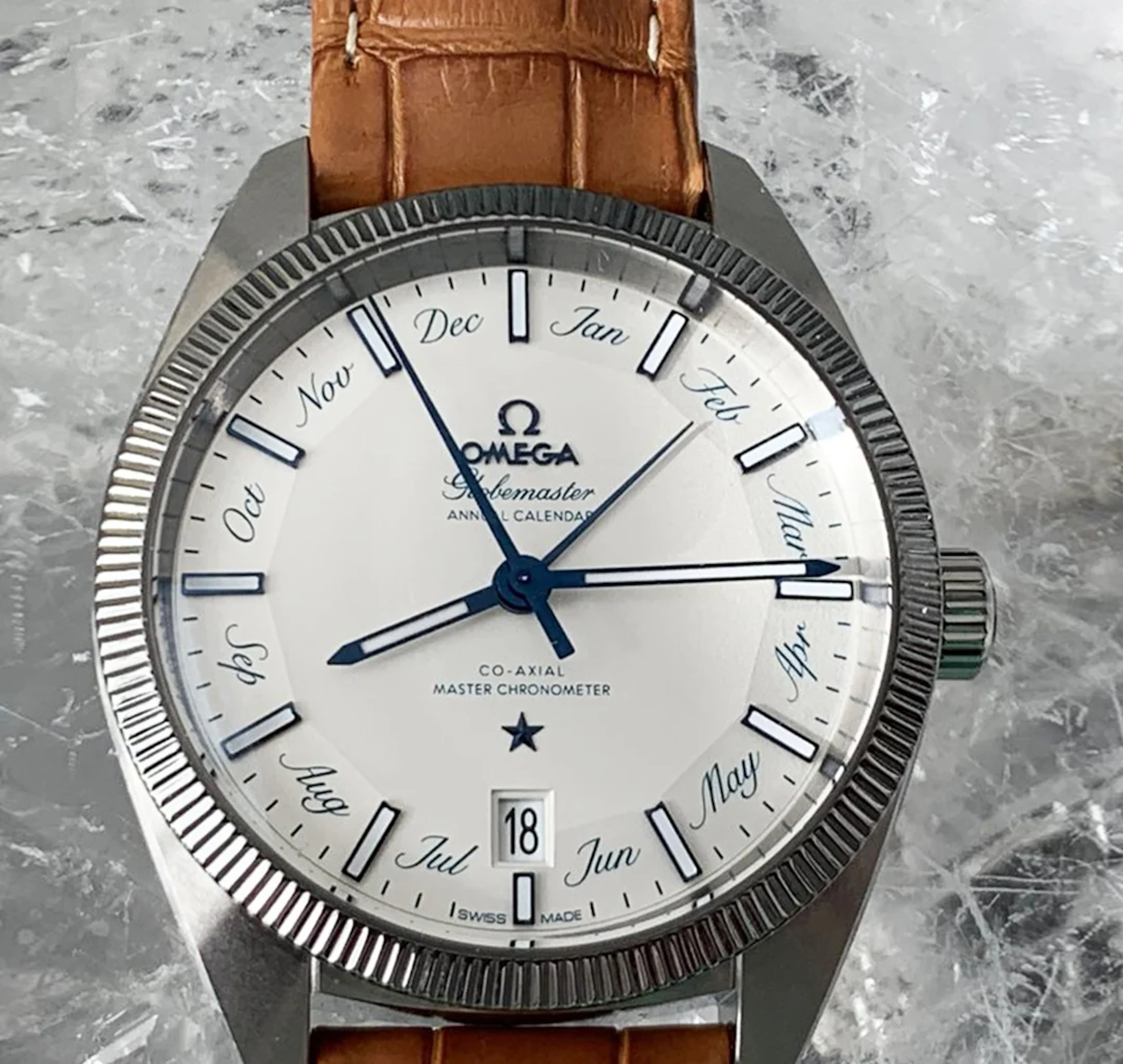 Omega Globemaster Co-axial Master Chronometer 41mm Leather strap