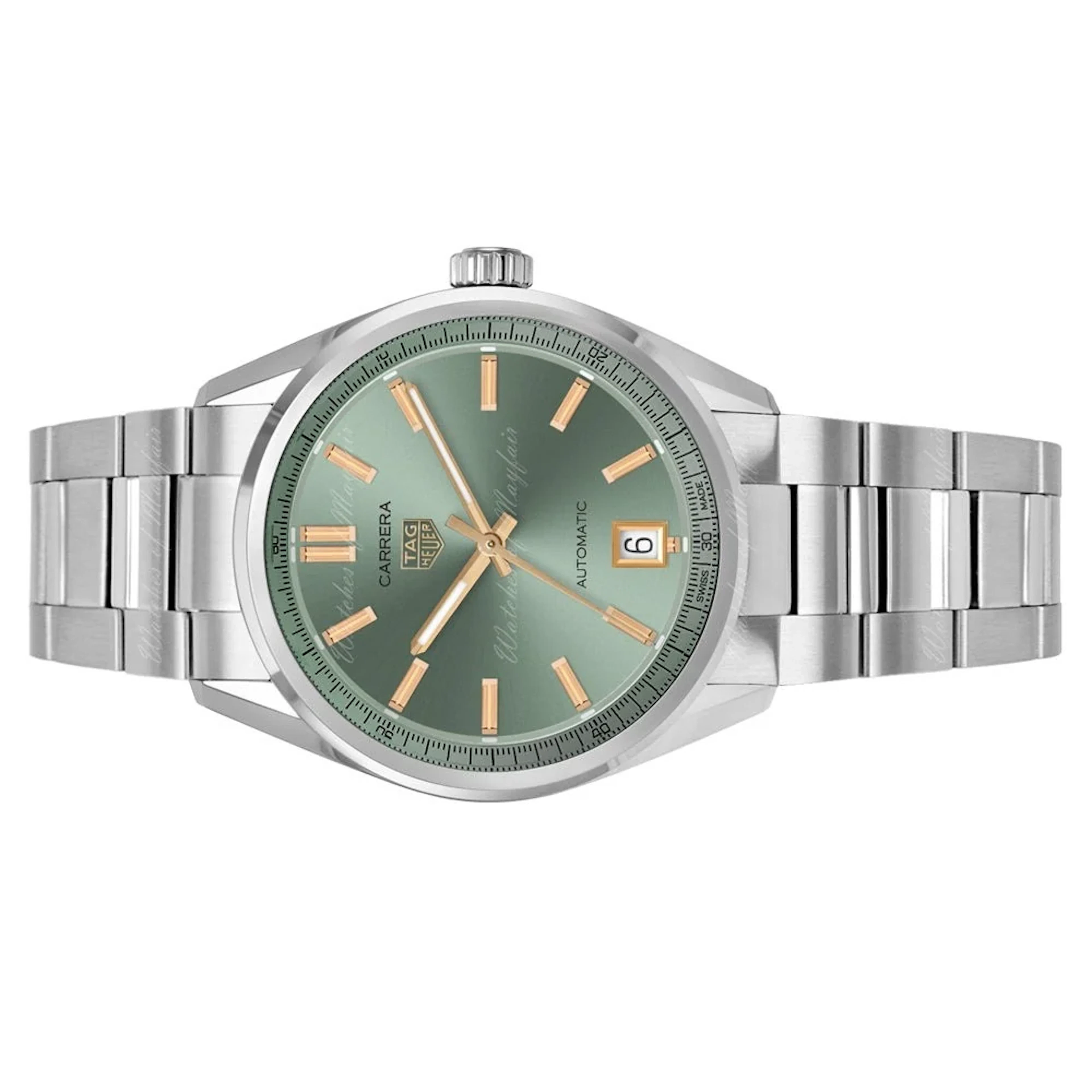 TAG Heuer Carrera Calibre Date Green dial 36 WBN2312.BA0001 Bracelet