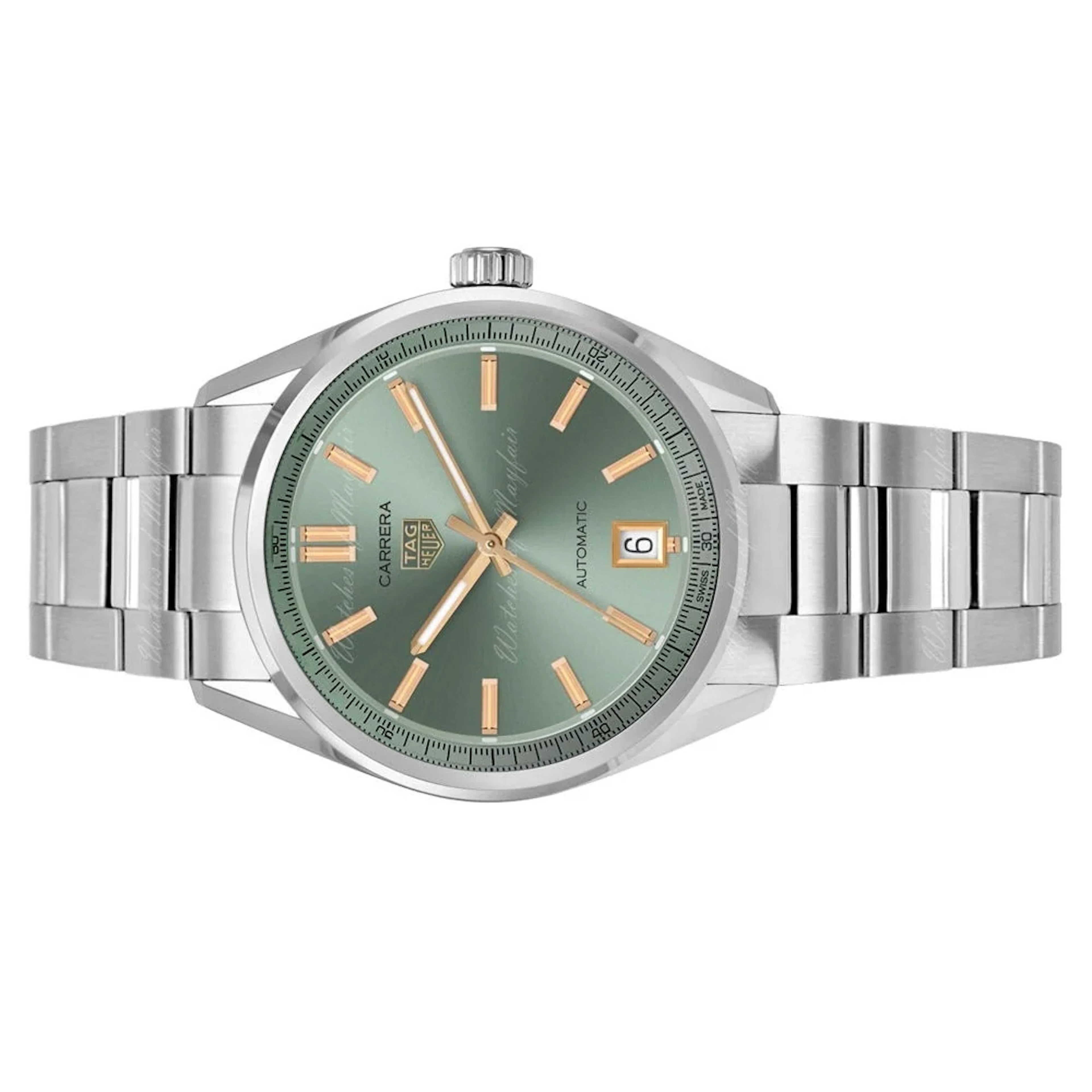 TAG Heuer Carrera Calibre Date Green dial 36 WBN2312.BA0001 Bracelet