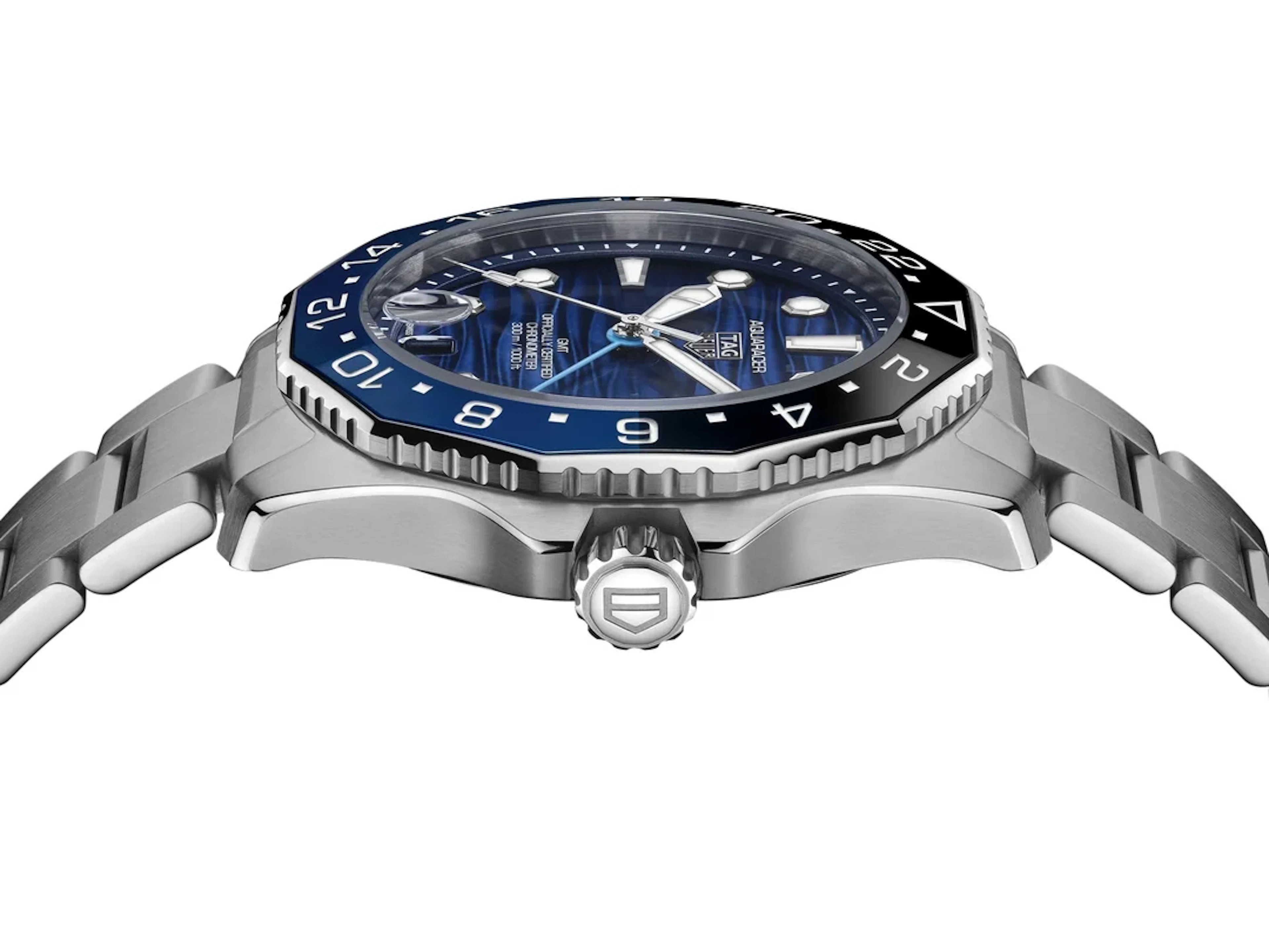 TAG Heuer Aquaracer 300 GMT Blue dial 42mm WBP5114.BA0013 Steel Bracelet