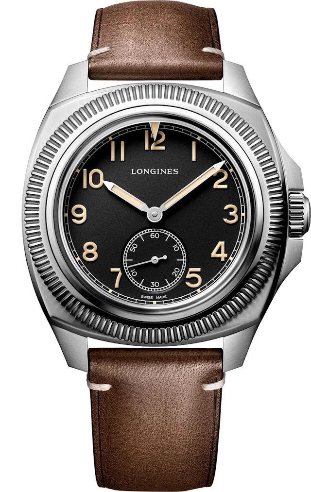 Longines Pilot Majetek black dial leather strap 43mm L2.838.4.53.0