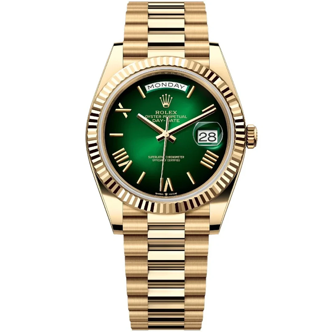 Rolex Day-Date 40 Men's Green Ombre Roman Dial 228238