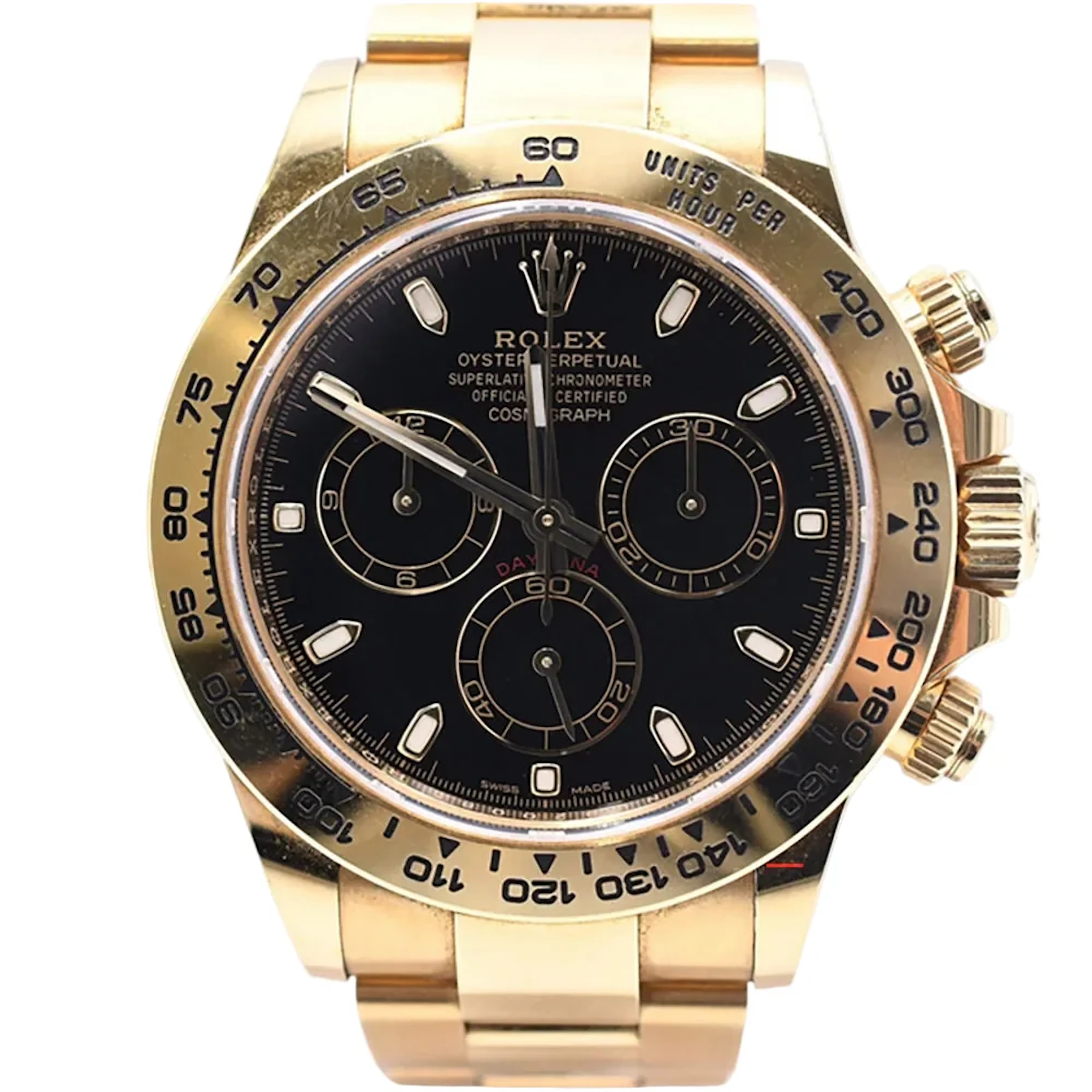 Rolex Daytona 18k Yellow Gold Men's Watch 116508