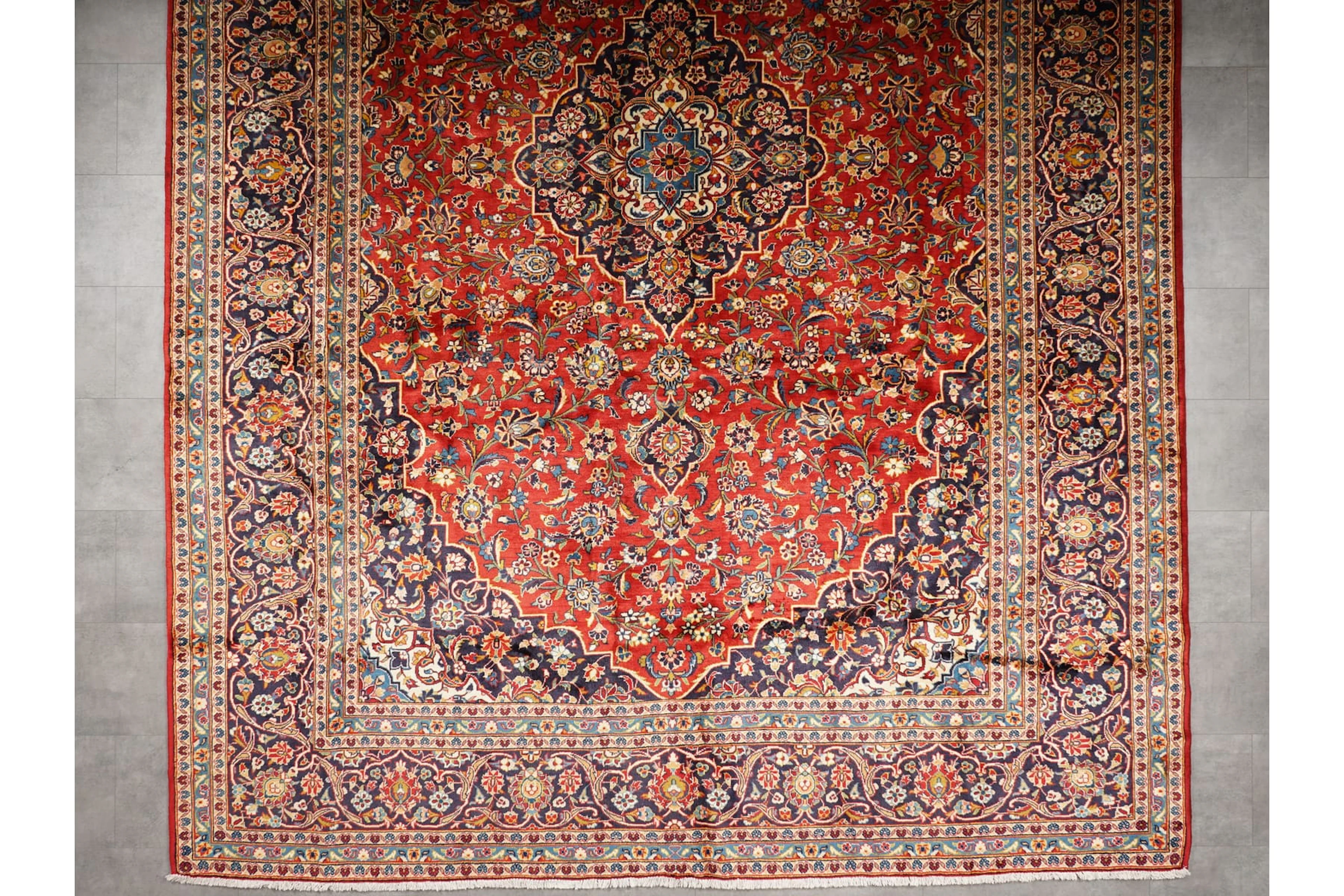 Käsinsolmittu matto, 413 x 291 cm, Iran, Ardekan