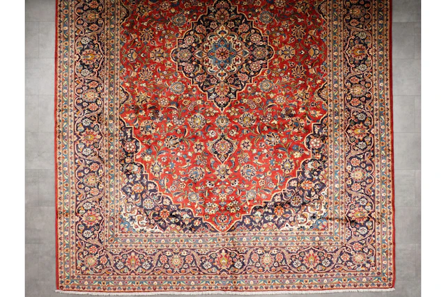 Käsinsolmittu matto, 413 x 291 cm, Iran, Ardekan
