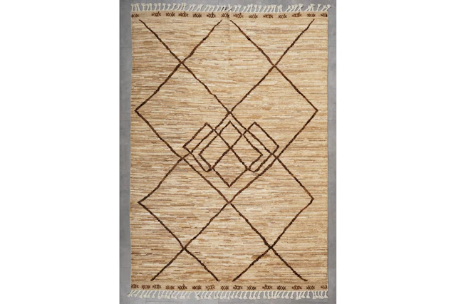 Käsinsolmittu matto, 234 x 175 cm, Berber