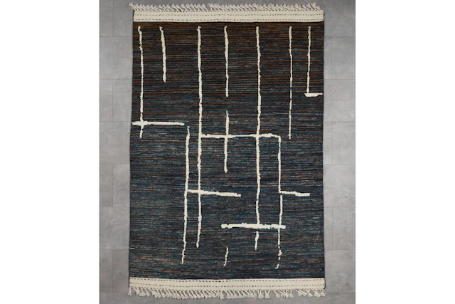 Käsinsolmittu matto, 195 x 146 cm, Berber