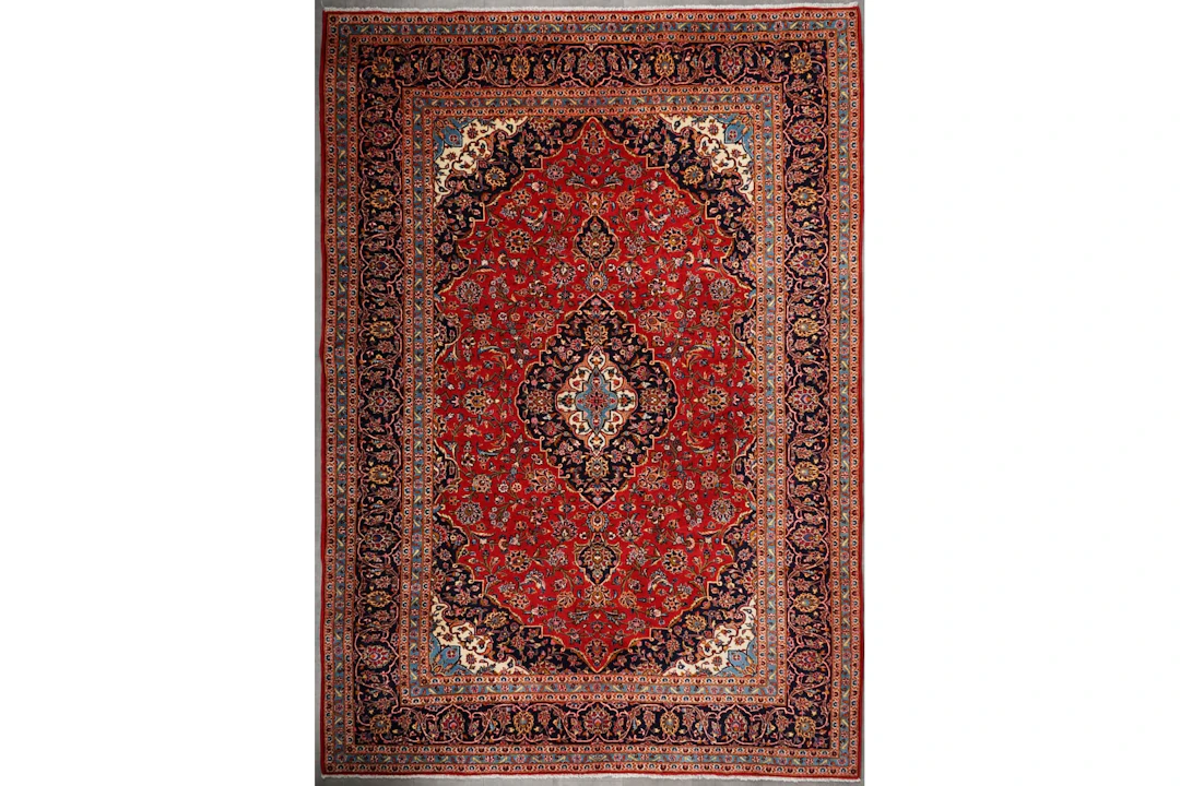 Käsinsolmittu matto, 350 x 247 cm, Iran, Keshan