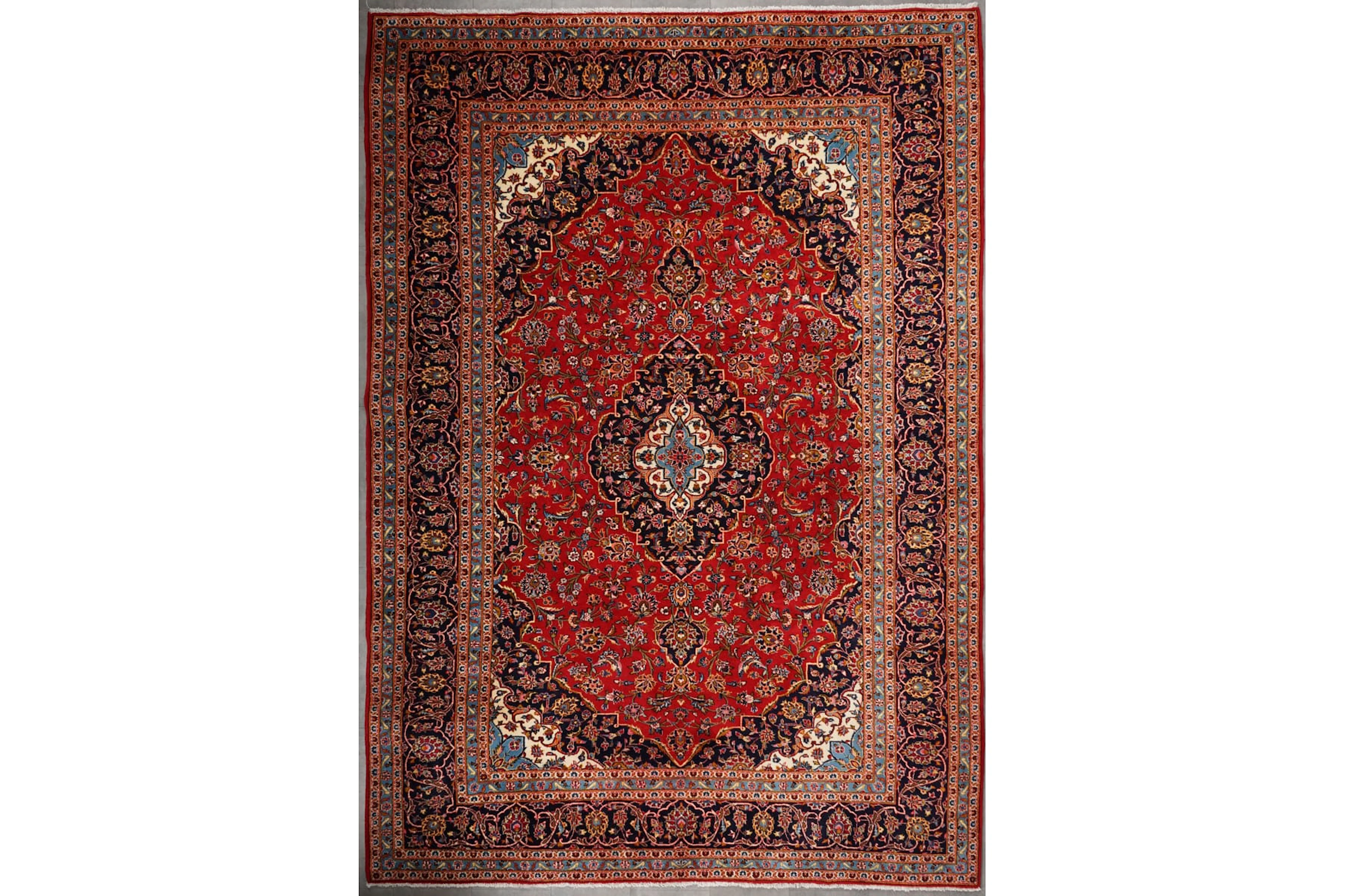 Käsinsolmittu matto, 350 x 247 cm, Iran, Keshan