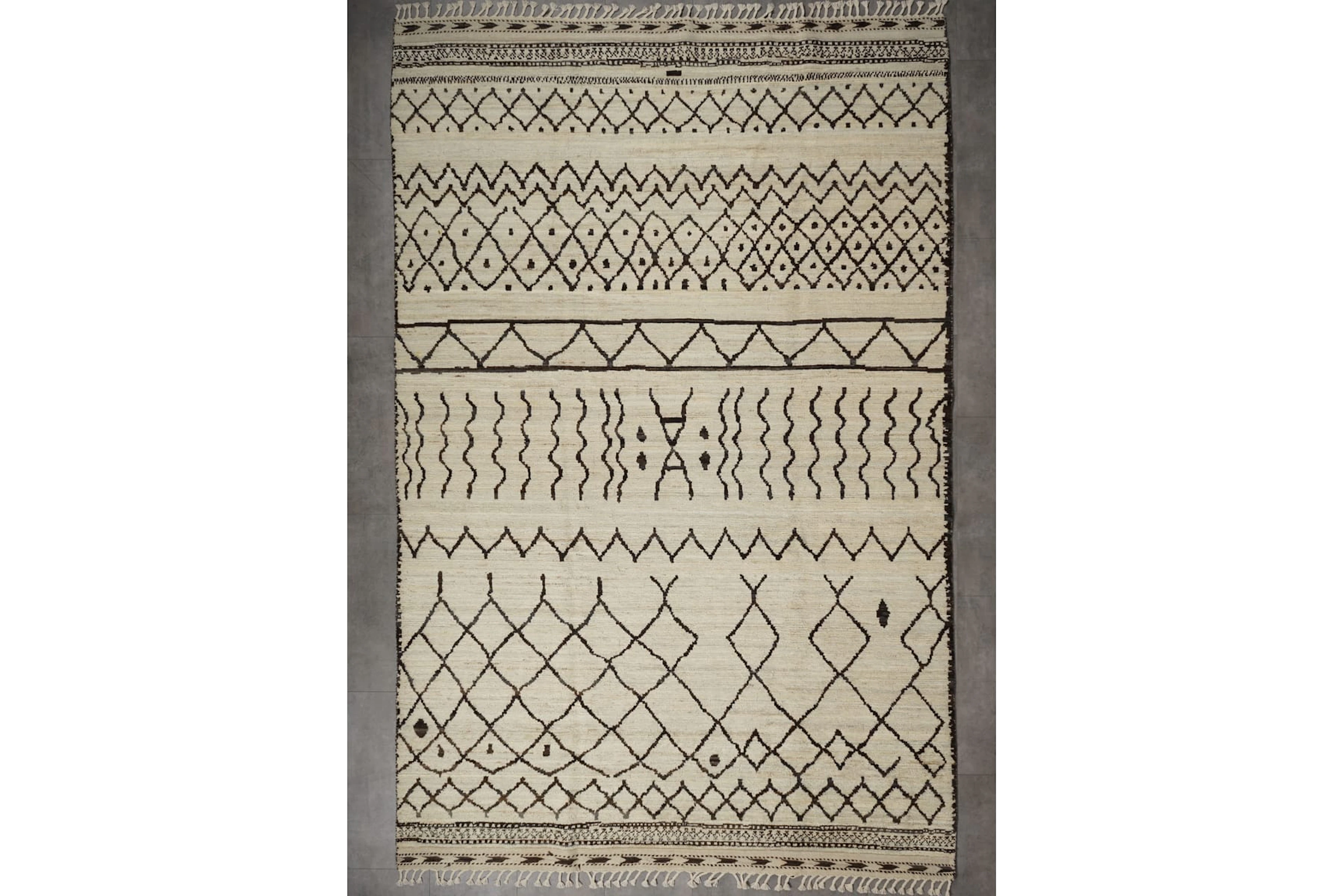 Käsinsolmittu matto, 297 x 201 cm, Berber