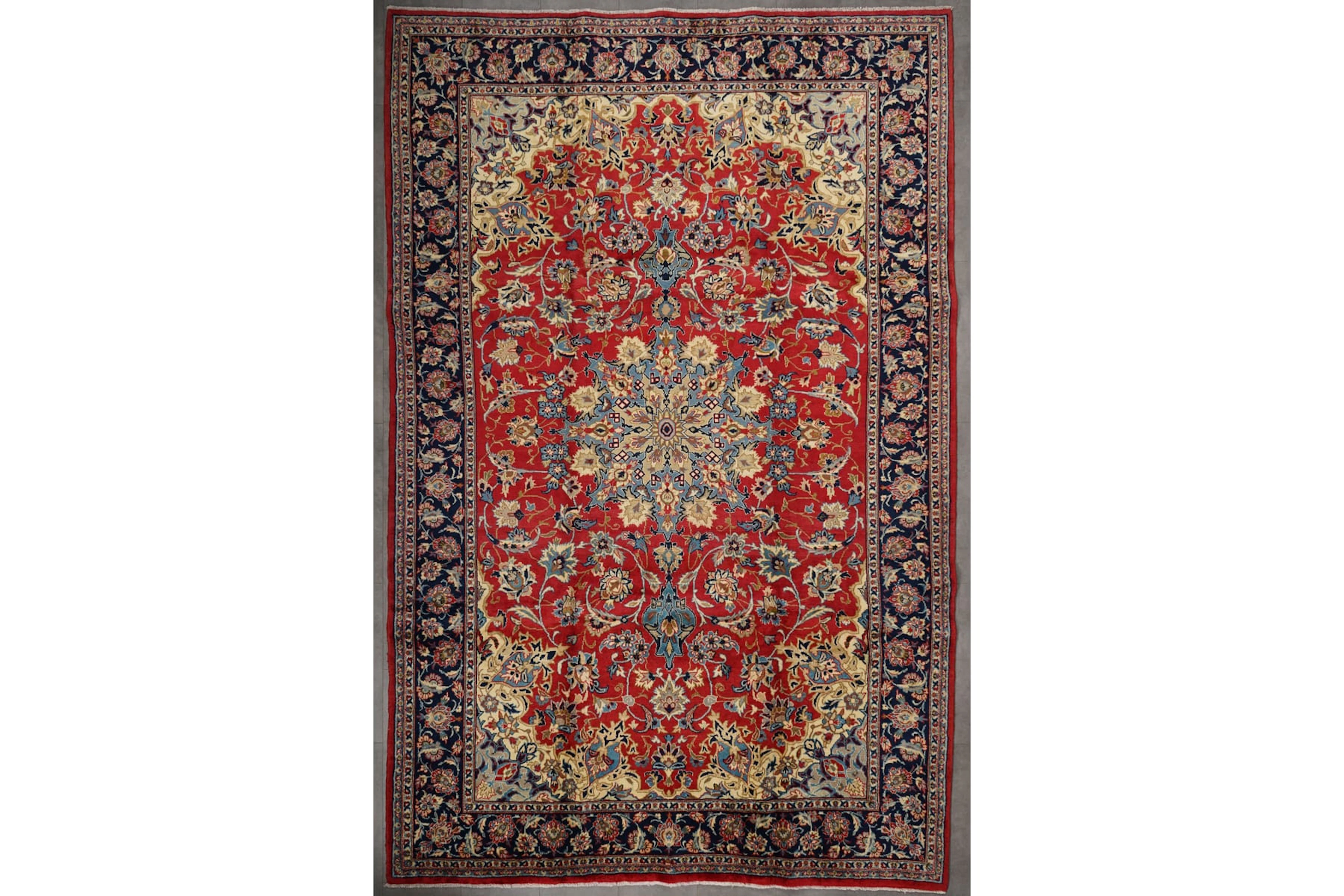 Käsinsolmittu matto, 354 x 230 cm, Iran, Nadjafabad
