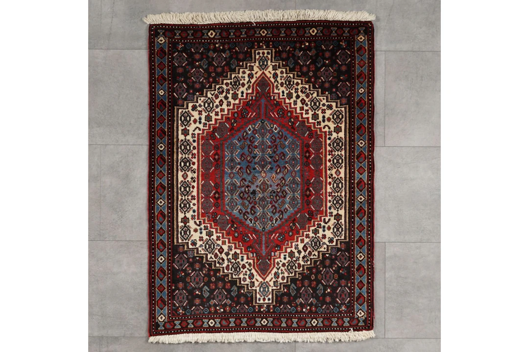 Käsinsolmittu matto, 104 x 75 cm, Iran, Senneh