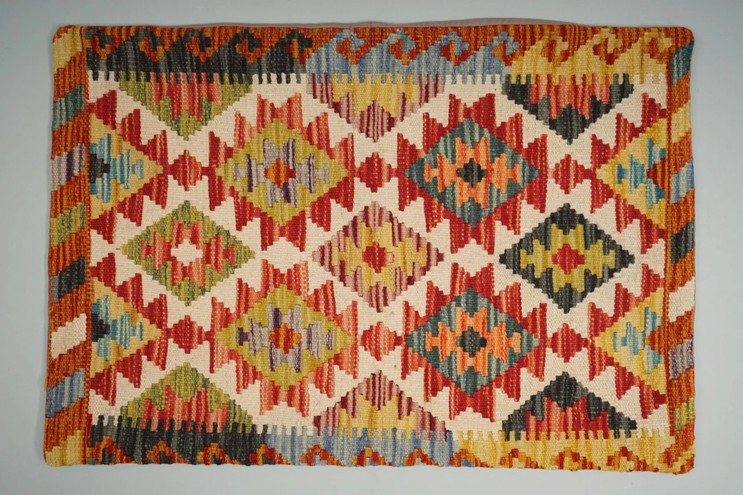 Kudottu tyynynpäällinen, Kelim, 55 x 82 cm