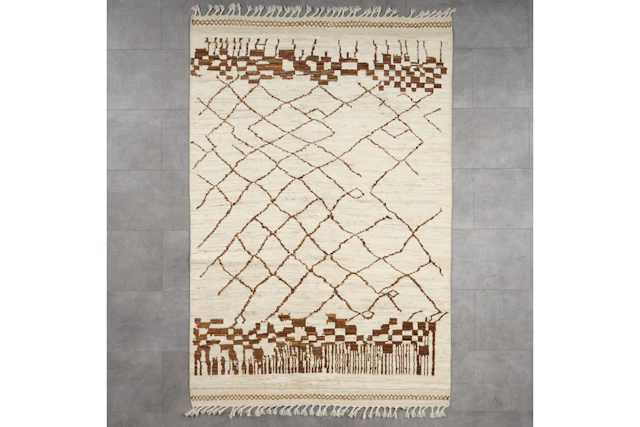 Käsinsolmittu matto, 189 x 139 cm, Berber