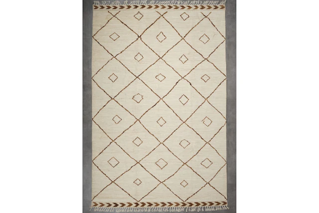 Käsinsolmittu matto, 200 x 210 cm, Berber