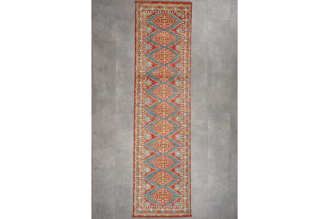 Käsinsolmittu matto, 299 x 77 cm, Abshari