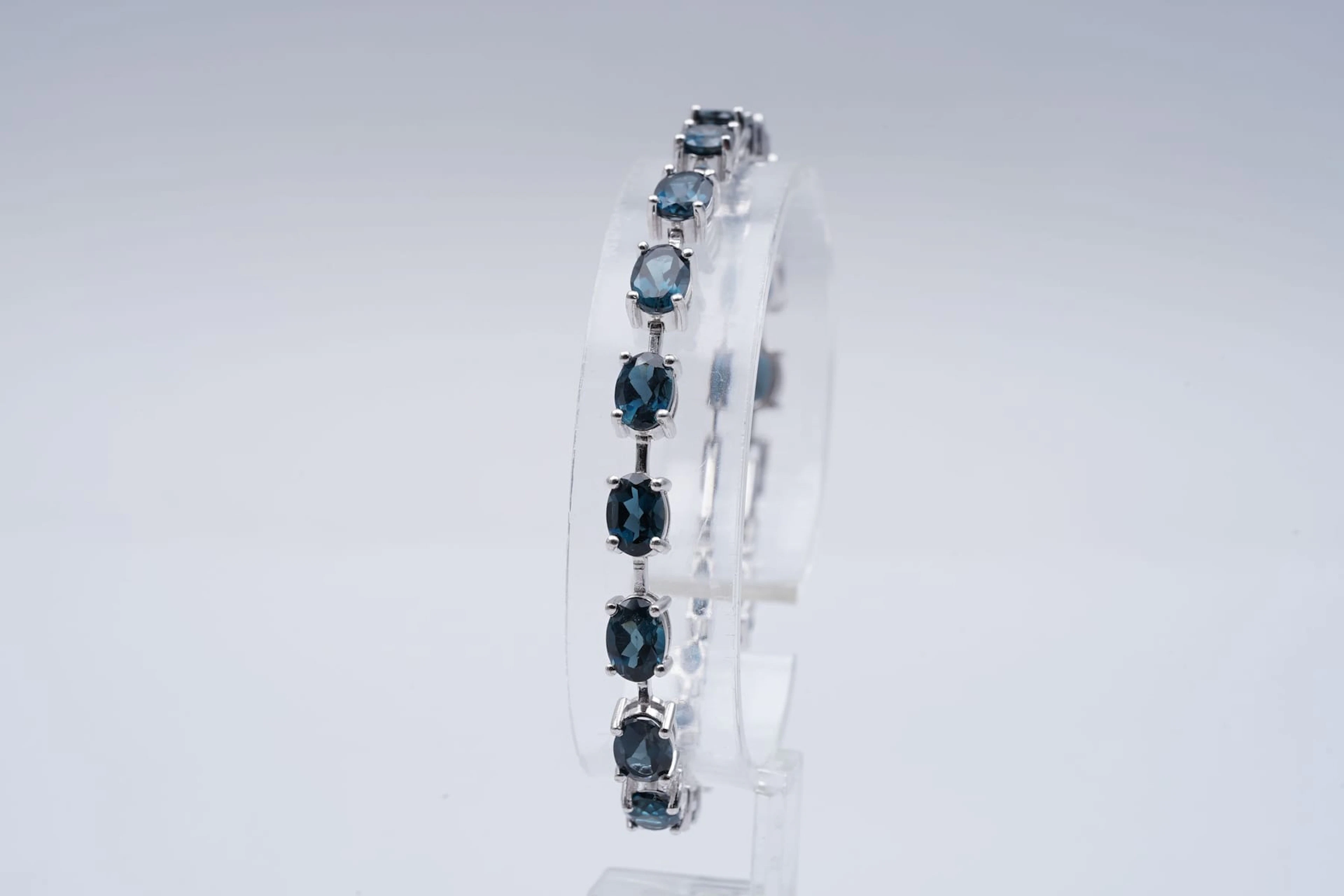 (3398) BRACELET SILVER 925 / 1000 blue london TOPAZES