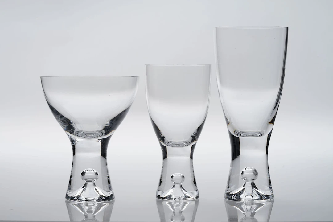 17 kpl, TAPIO WIRKKALA, IITTALA, "Tapio", juomalaseja