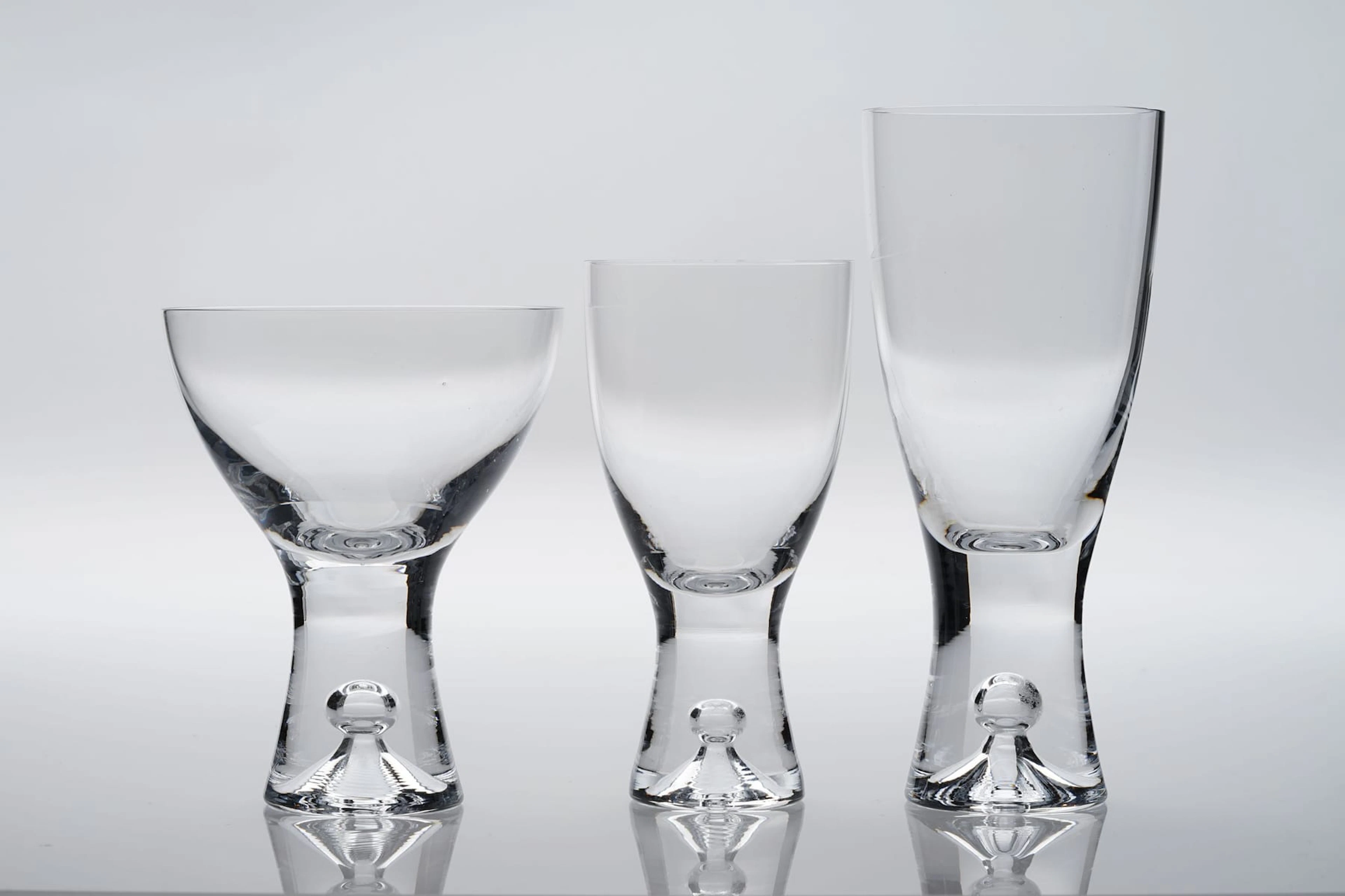 17 kpl, TAPIO WIRKKALA, IITTALA, "Tapio", juomalaseja