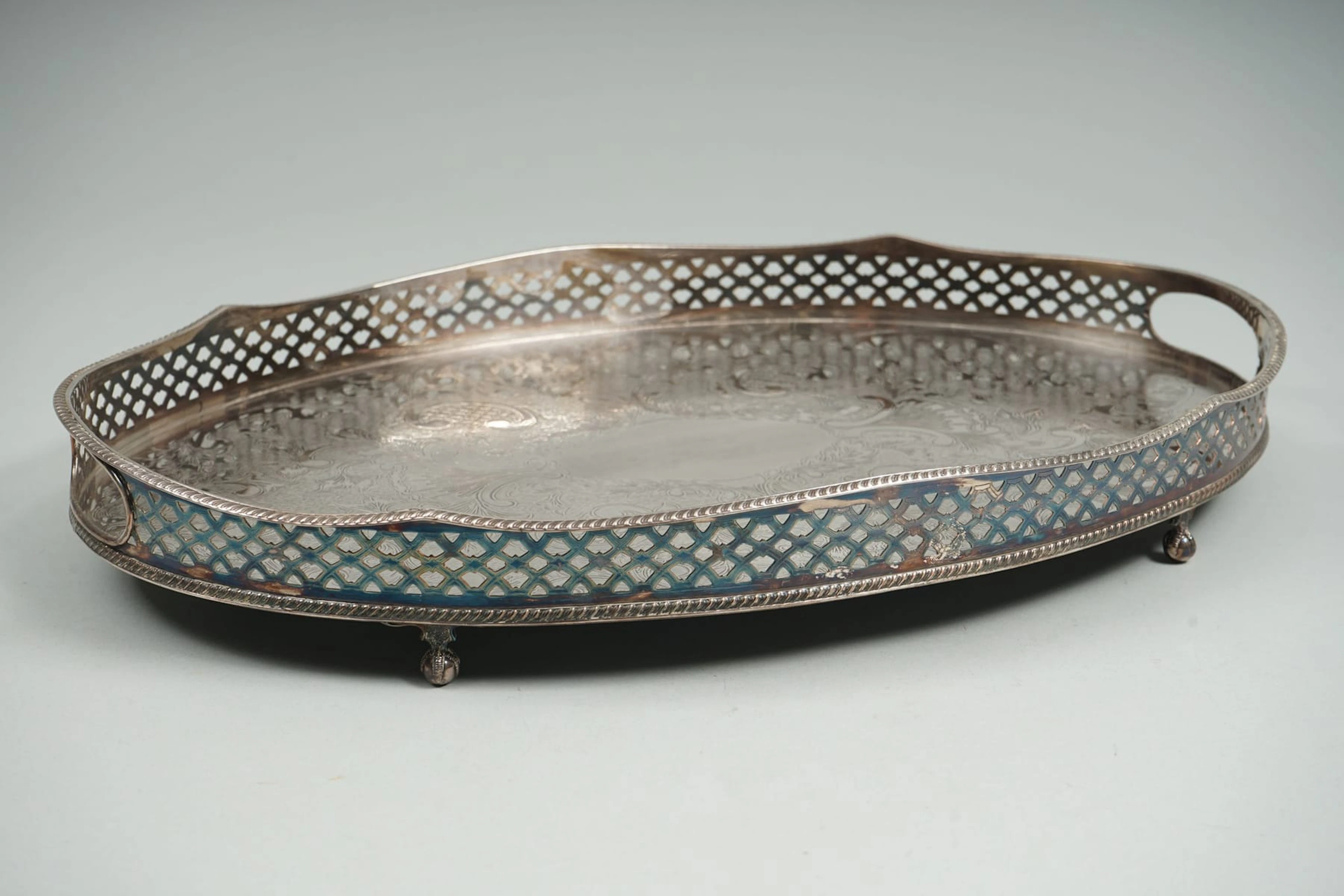 Tarjotin, hopeoitu, Englanti, 1900-luvun alku