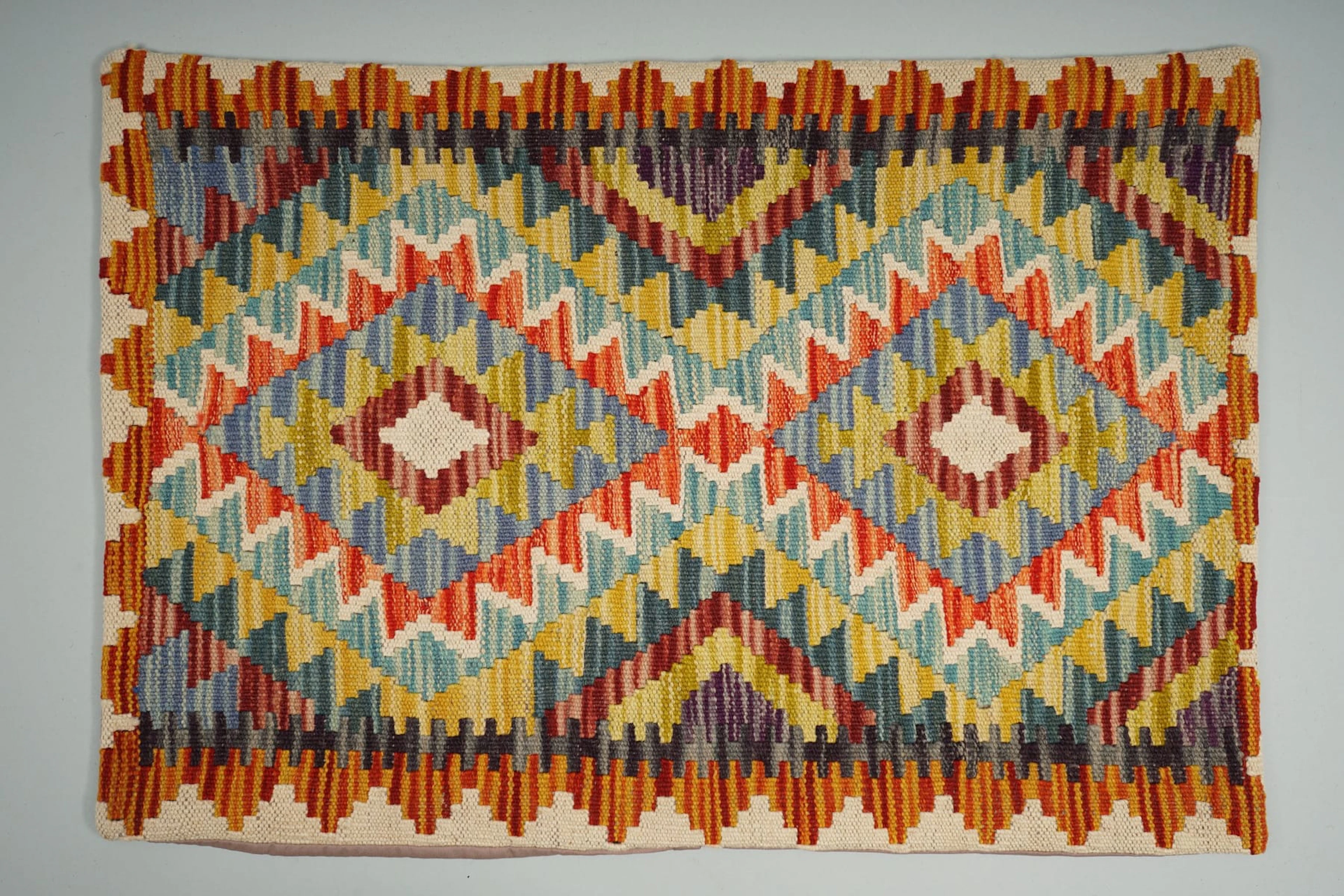 Kudottu tyynynpäällinen, Kelim, 57 x 83 cm