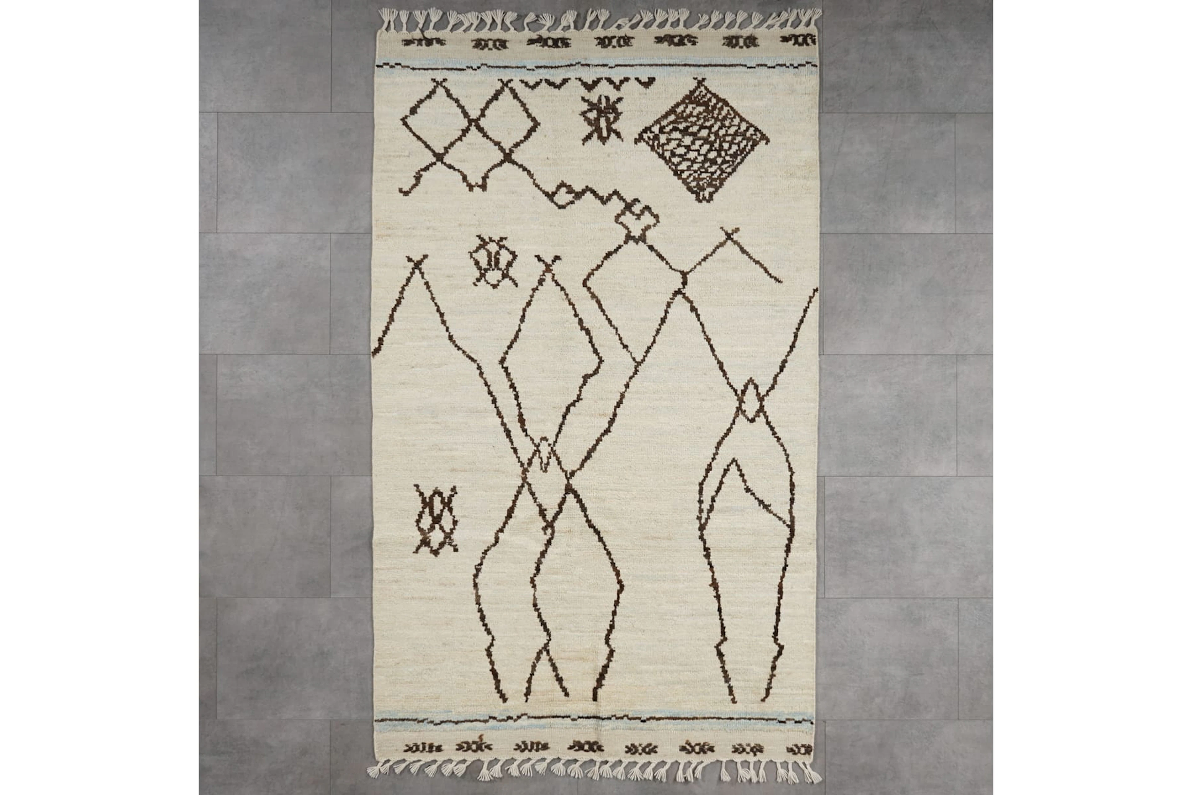 Käsinsolmittu matto, 179 x 118 cm, Berber
