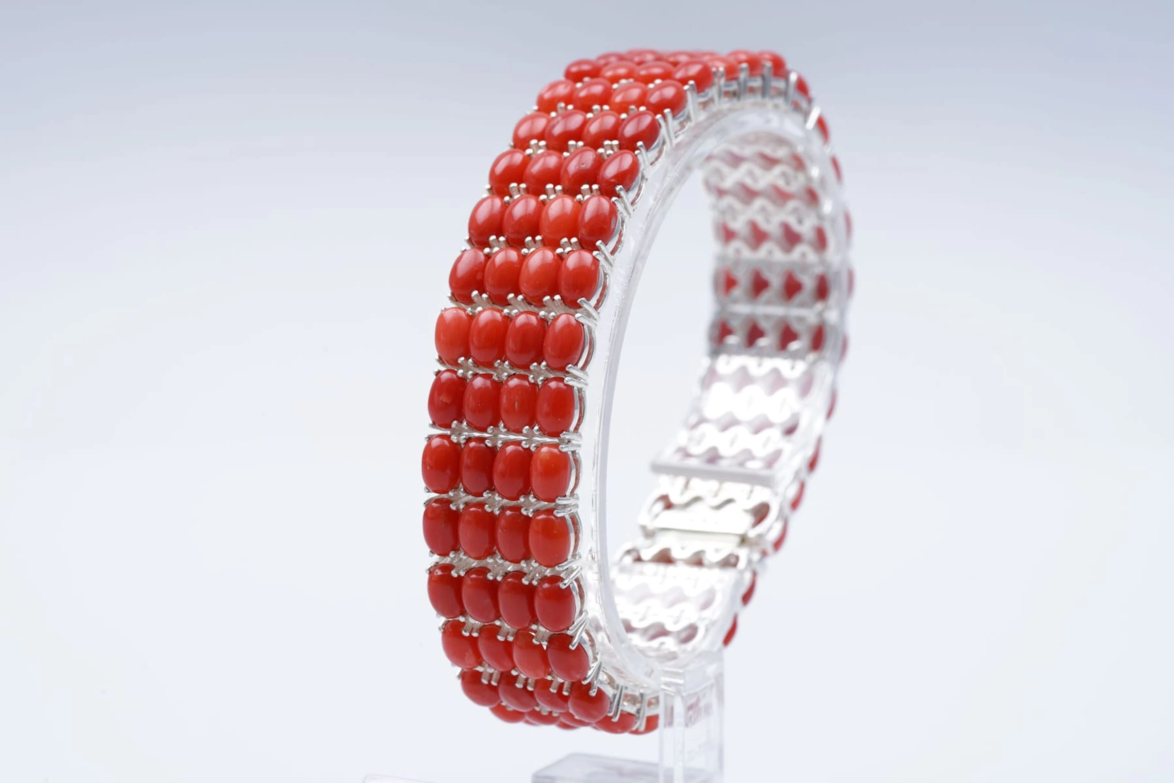 BRACELET SILVER 925 / 1000 natural CORAL(57), nro 14772