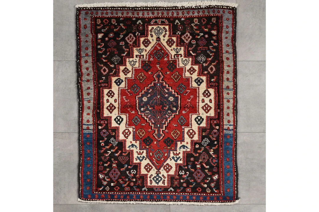 Käsinsolmittu matto, 87 x 70 cm, Iran, Senneh