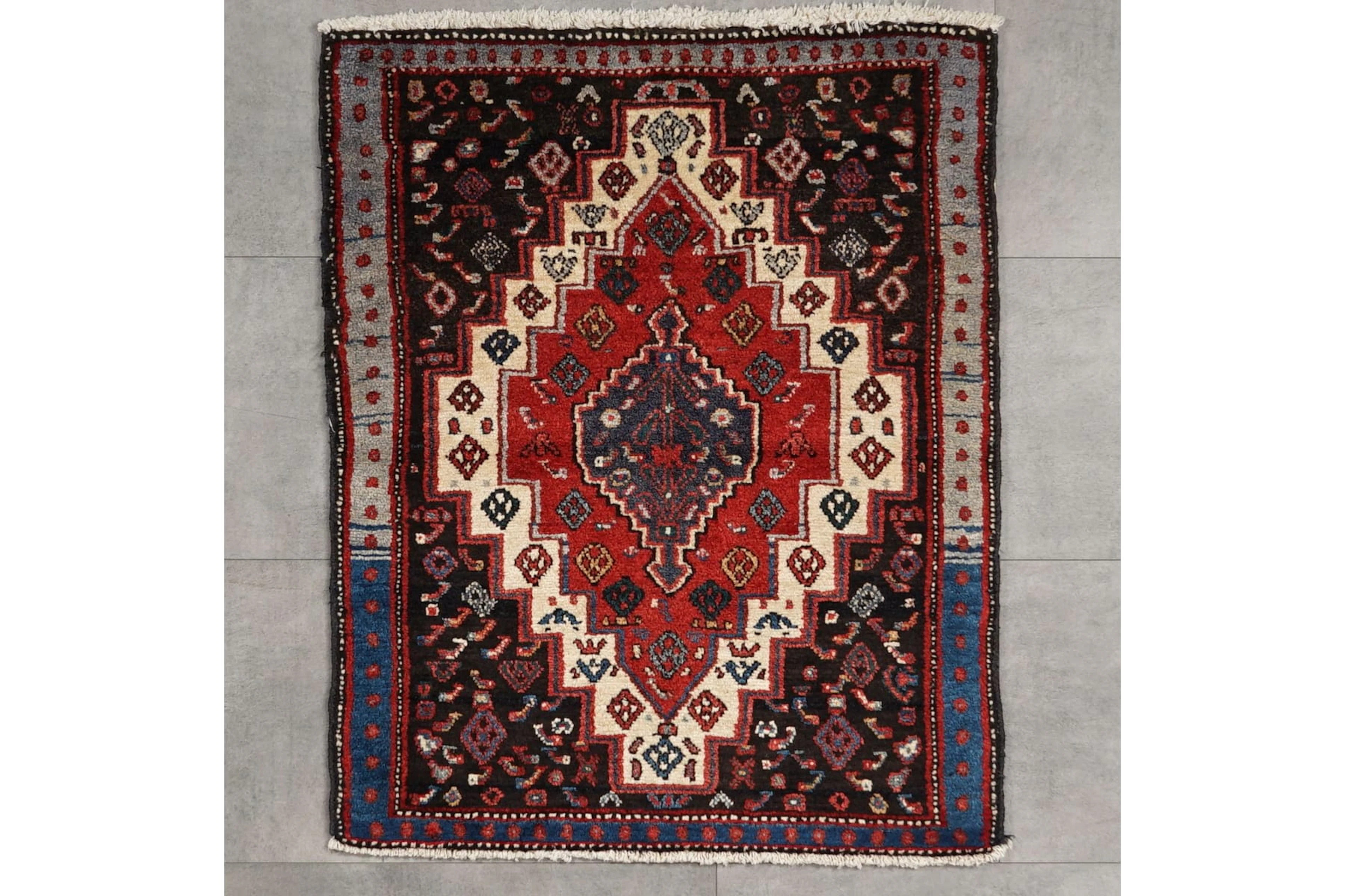 Käsinsolmittu matto, 87 x 70 cm, Iran, Senneh