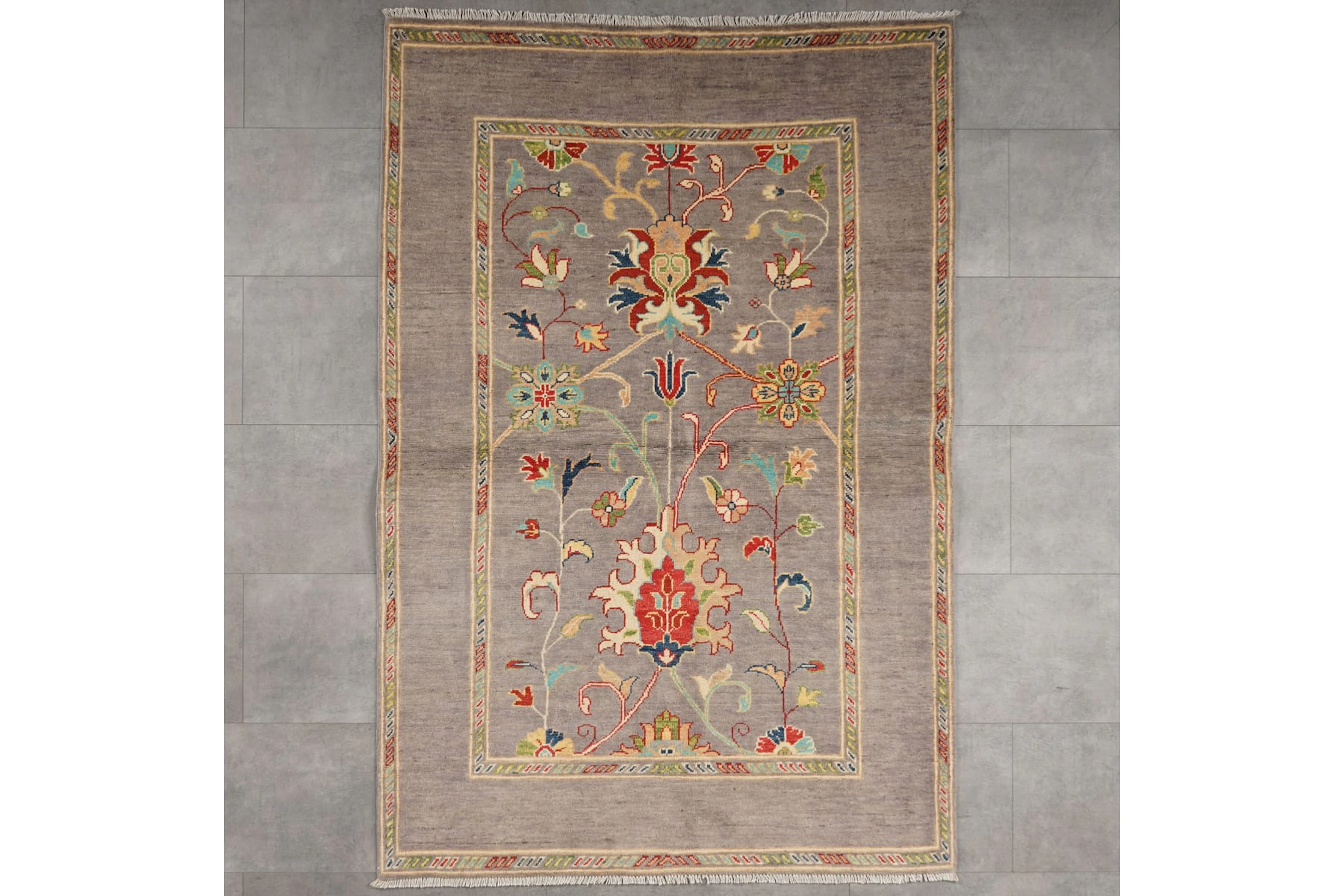 Käsinsolmittu matto, 183 x 123 cm, Kazak