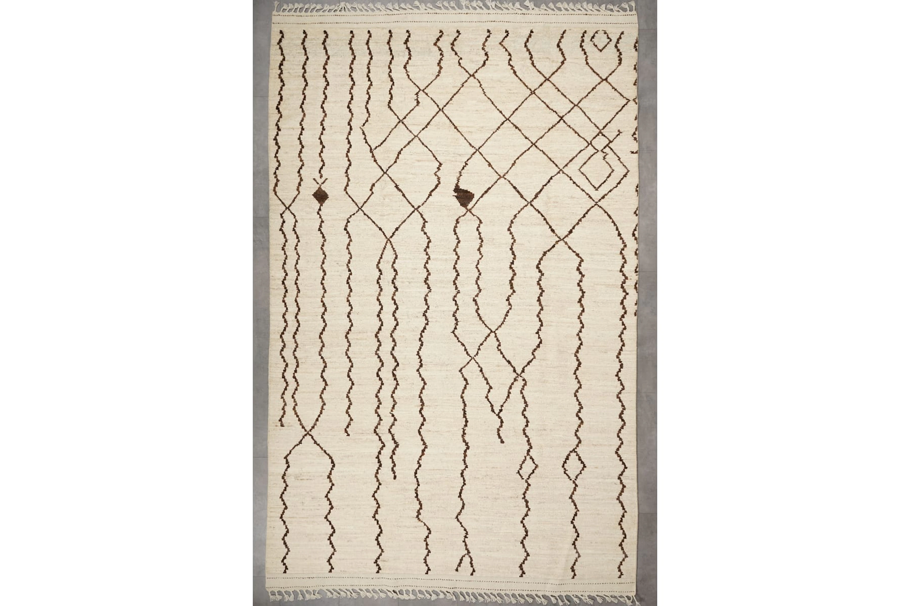 Käsinsolmittu matto, 297 x 199 cm, Berber