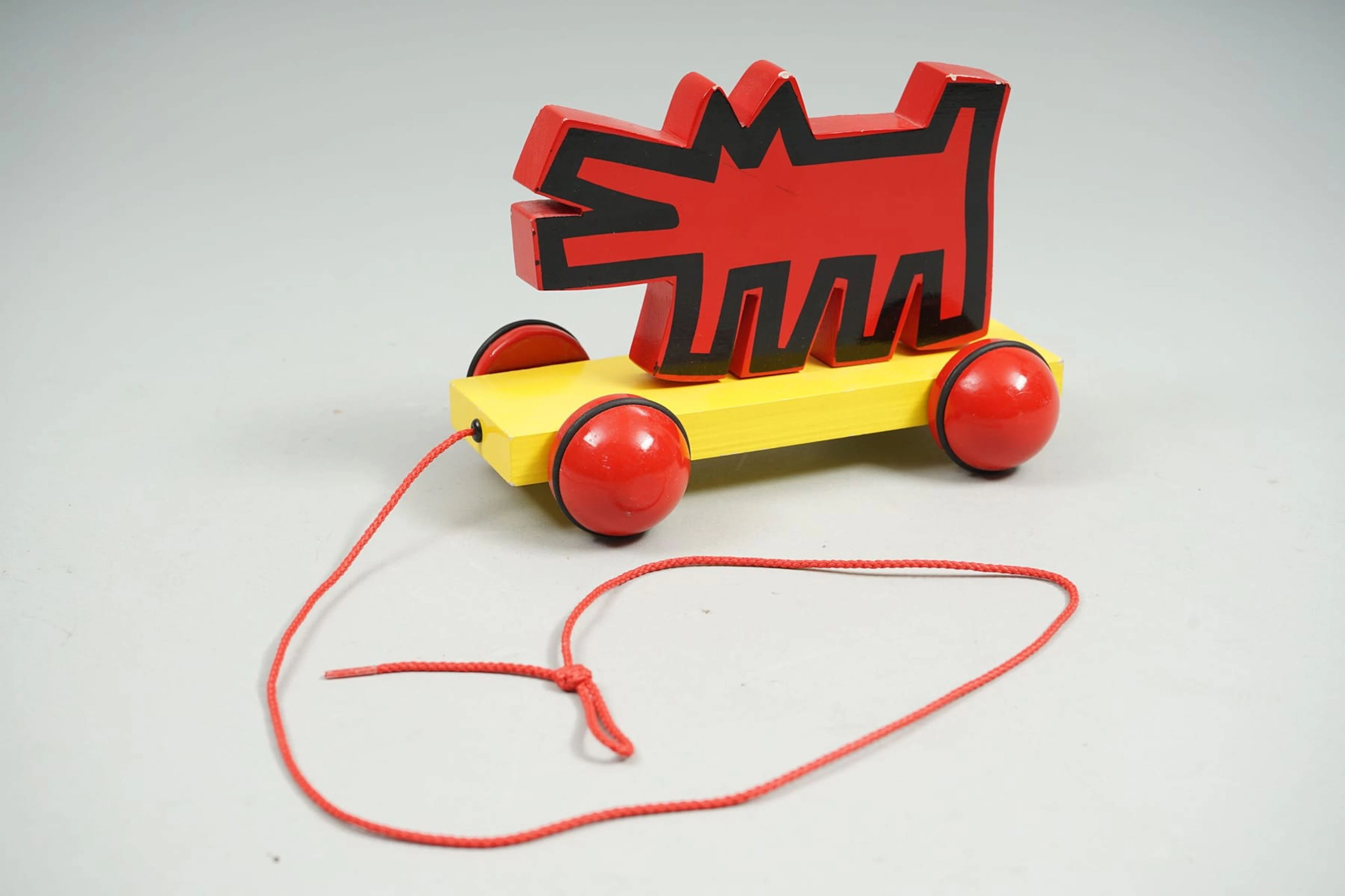 KEITH HARING, Barking Dog, vedettävä puulelu, 1990-luku