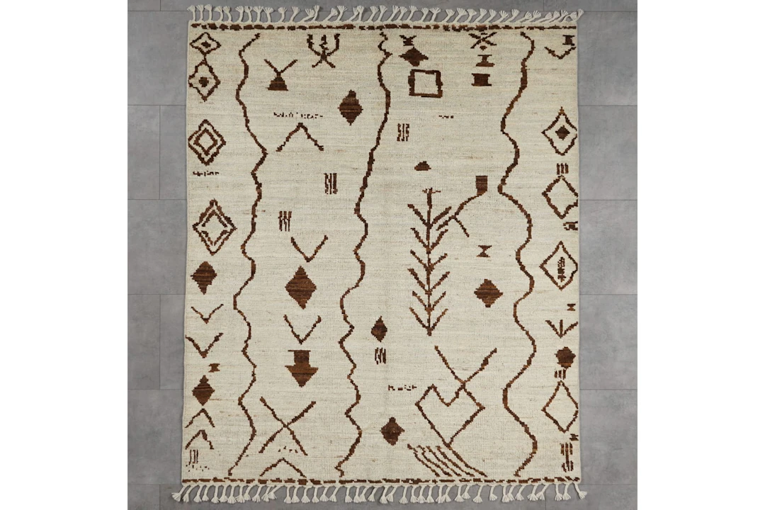 Käsinsolmittu matto, 157 x 133 cm, Berber