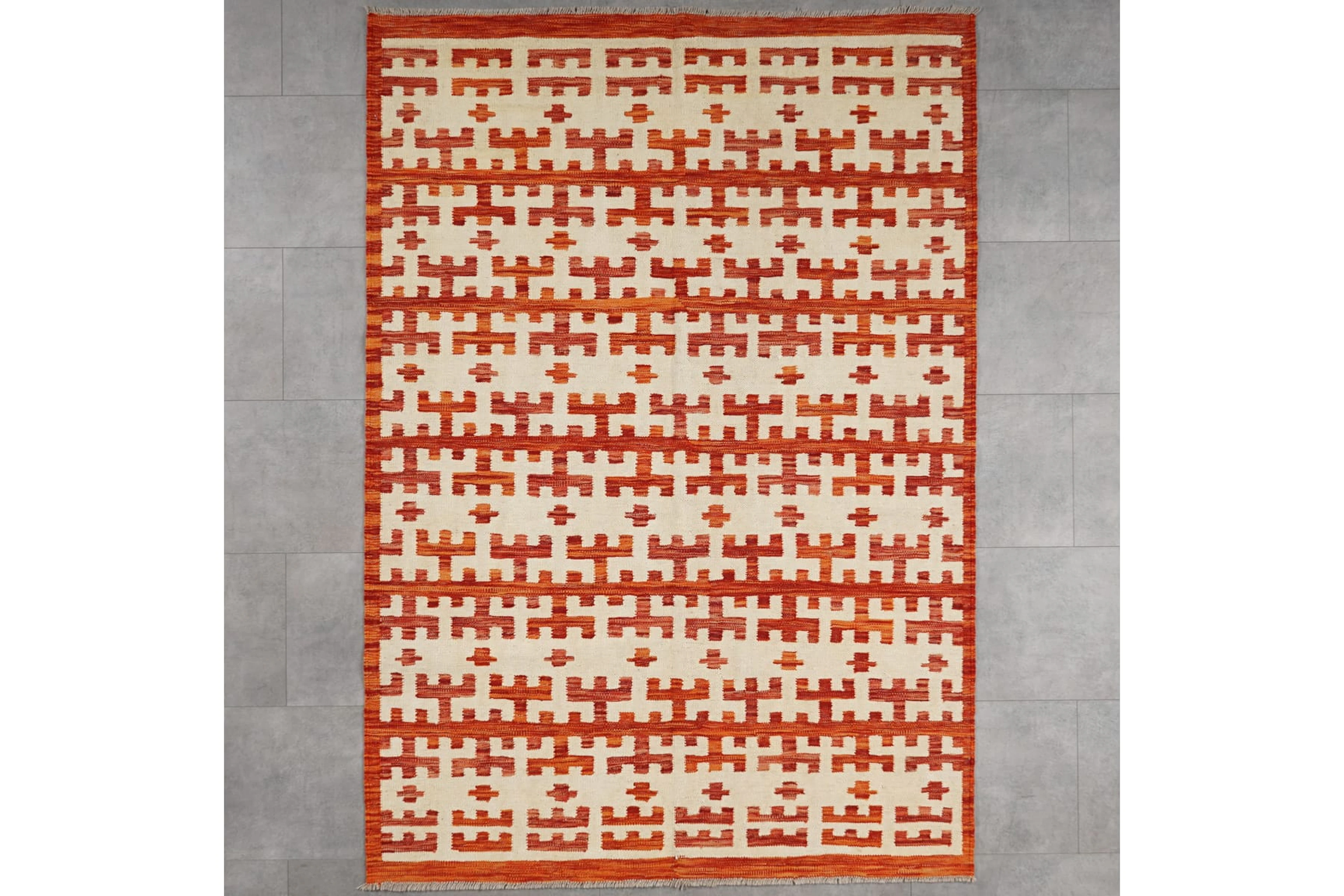 Kudottu matto, 181 x 128 cm, Kelim