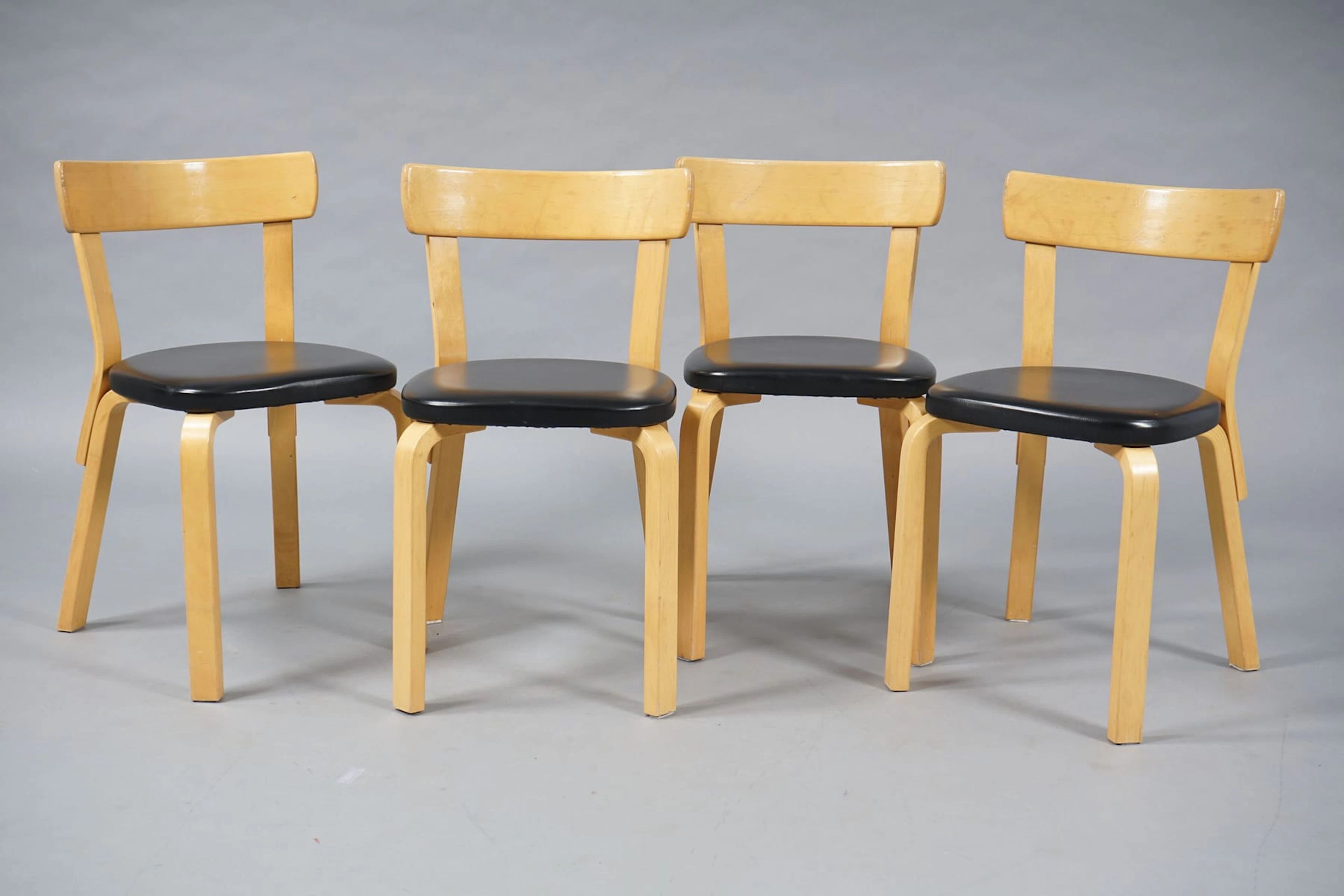 4 kpl, ALVAR AALTO, ARTEK, tuoleja, malli 69